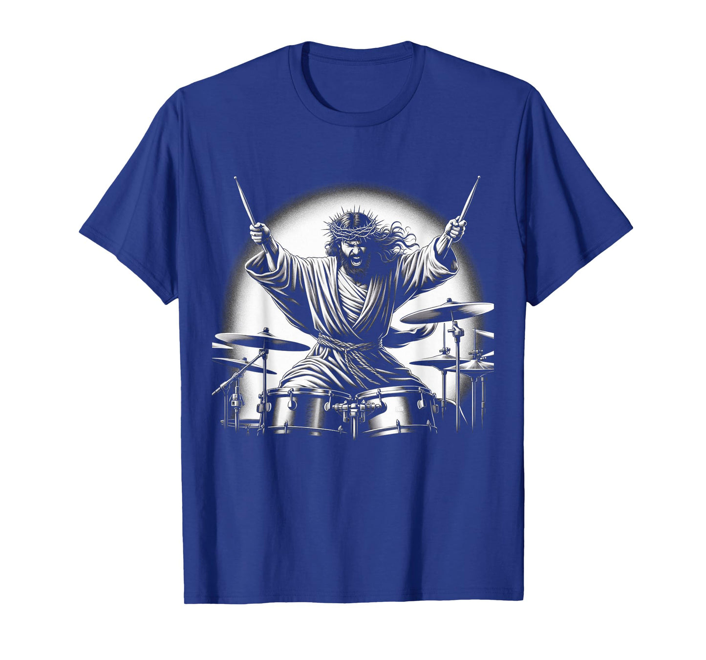 Drummer Rock Jesus Drumming T-Shirt