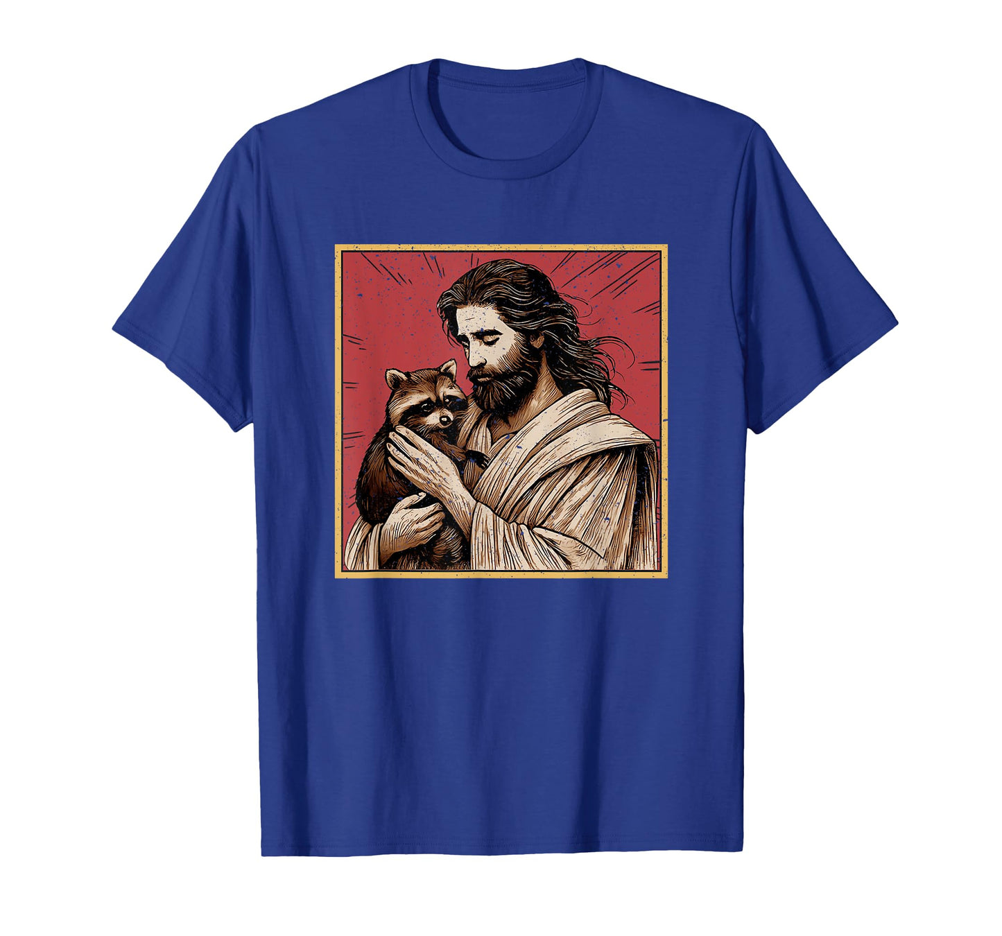 Racoon Lover Trash Panda Christian Jesus Holding A Raccoon T-Shirt