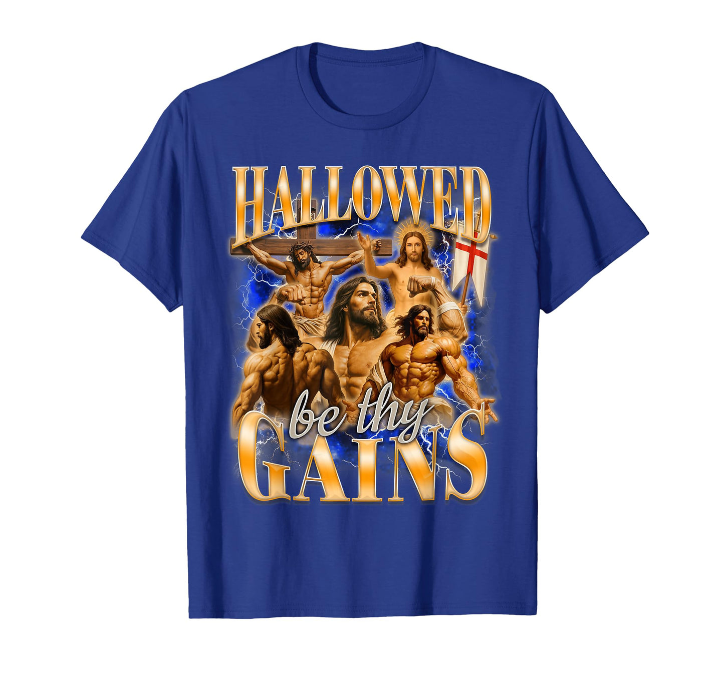 Pump Cover Fitness Jesus God Christian Hallowed Be Gains T-Shirt
