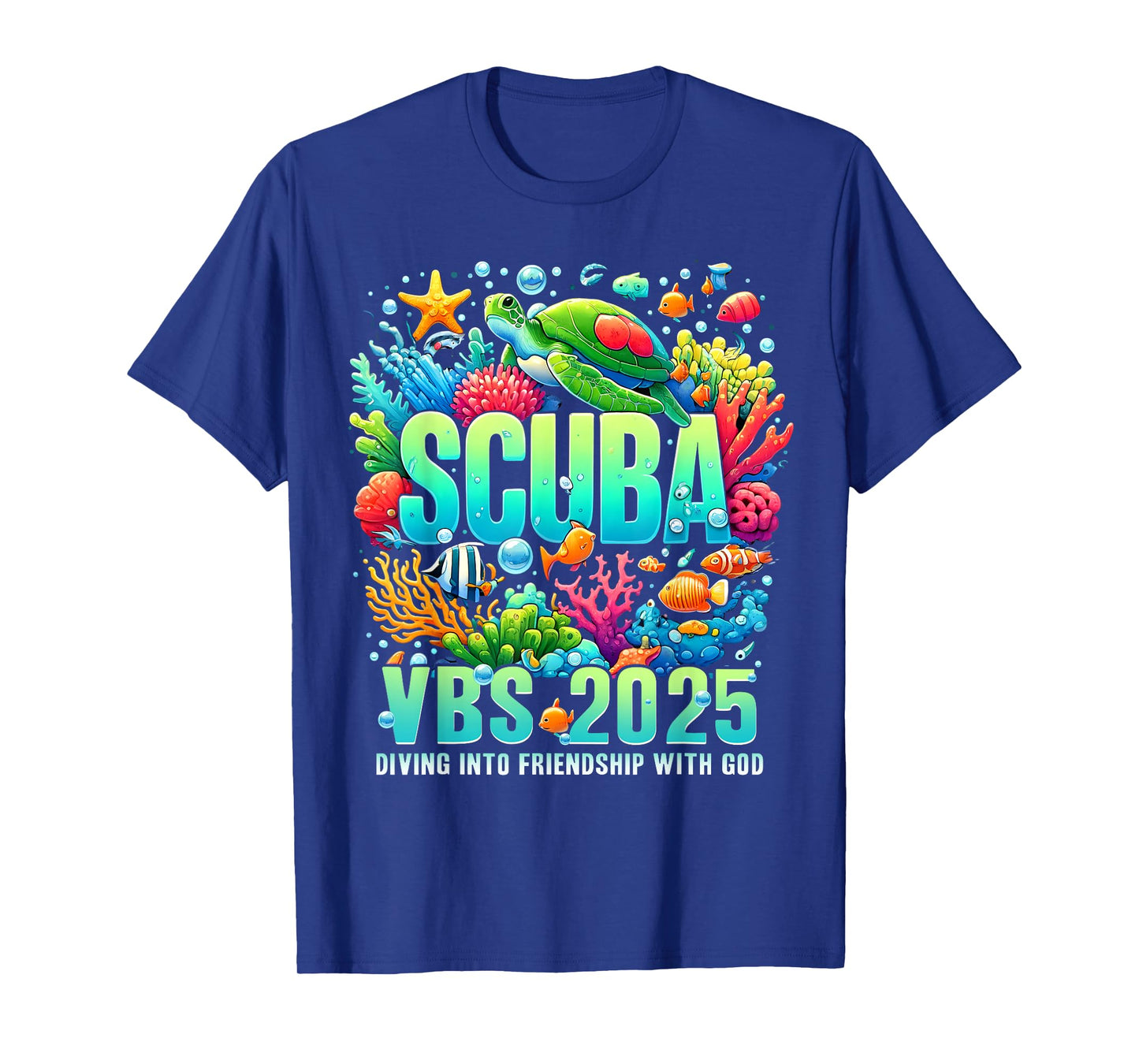 VBS 2025 Squad Scuba Diving Into Friendship With God T-Shirt