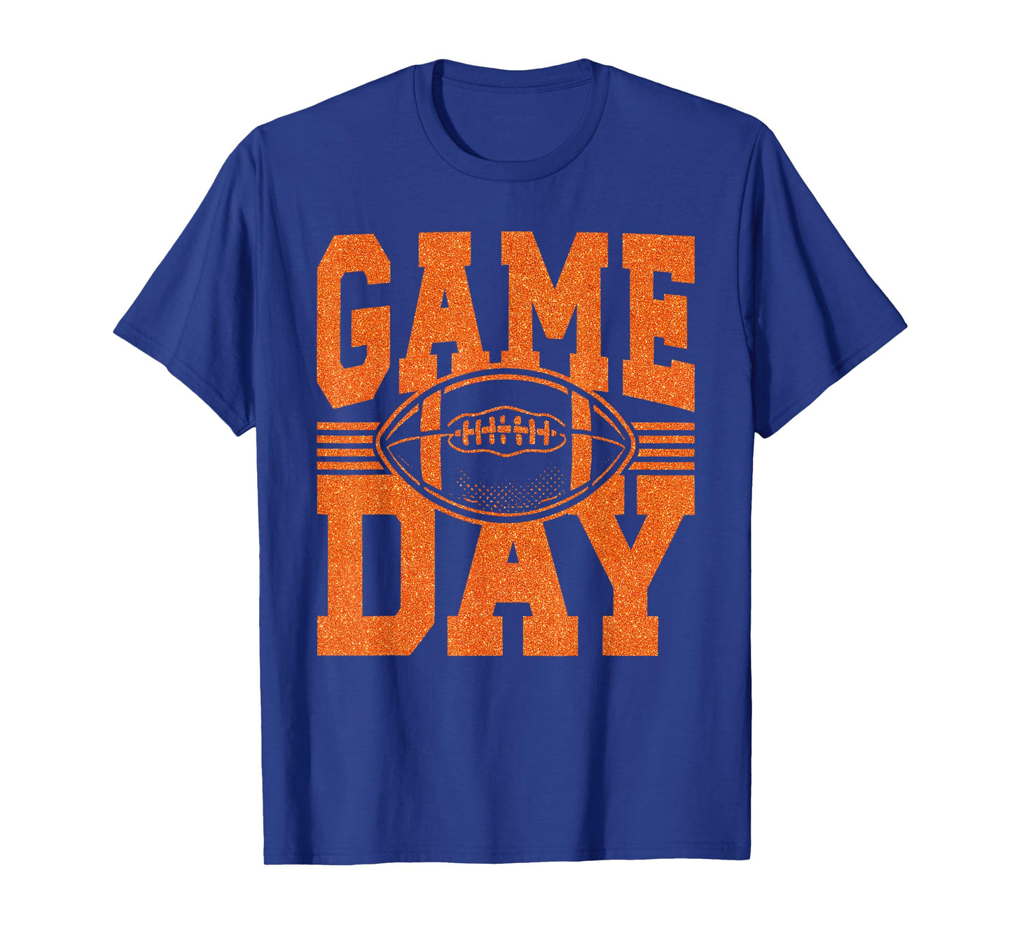 Game Day Football Season Football Mama Girl Orange Team T-Shirt