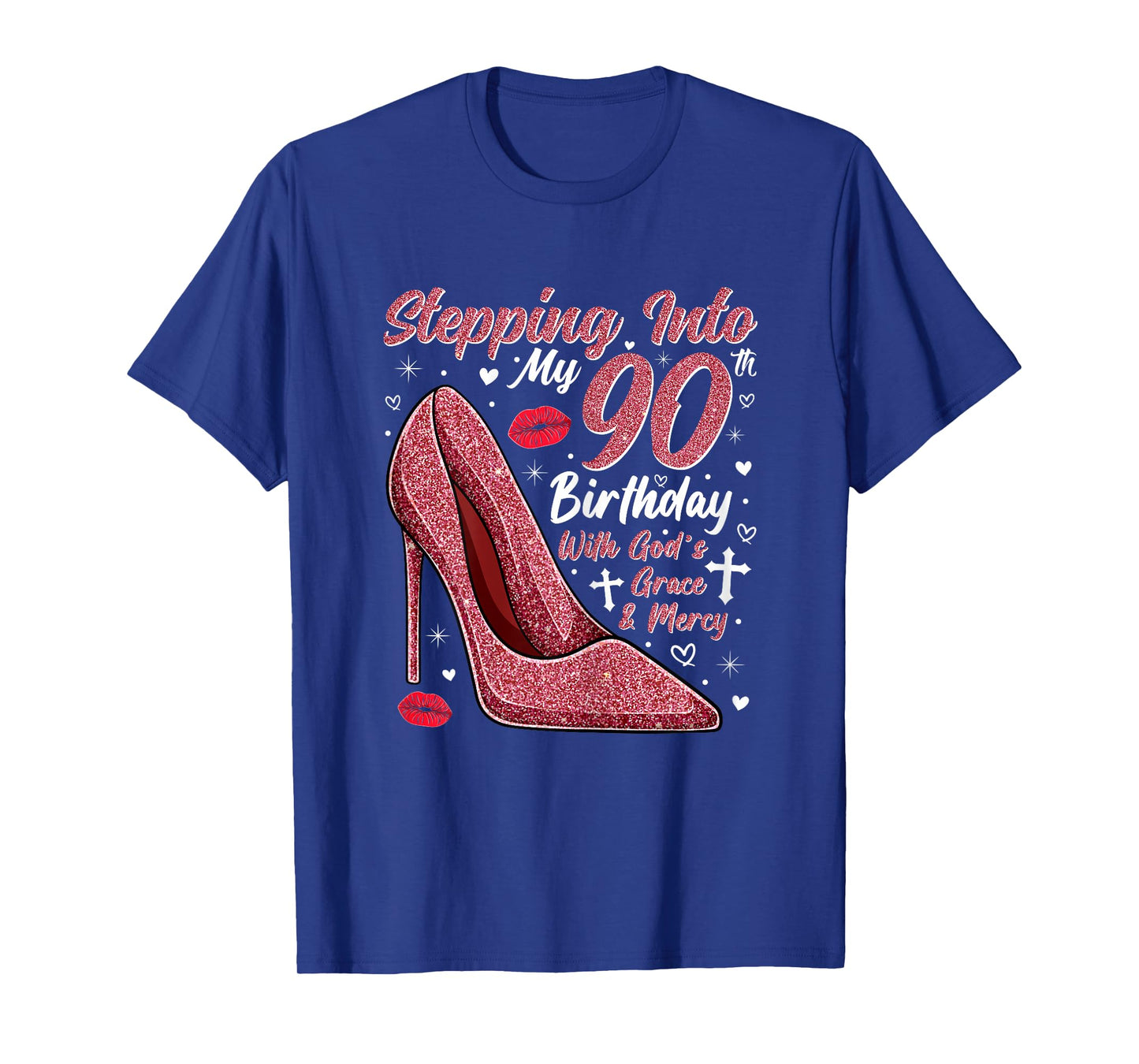 Stepping Into My 90th Birthday Ladies 90 Year Old T-Shirt