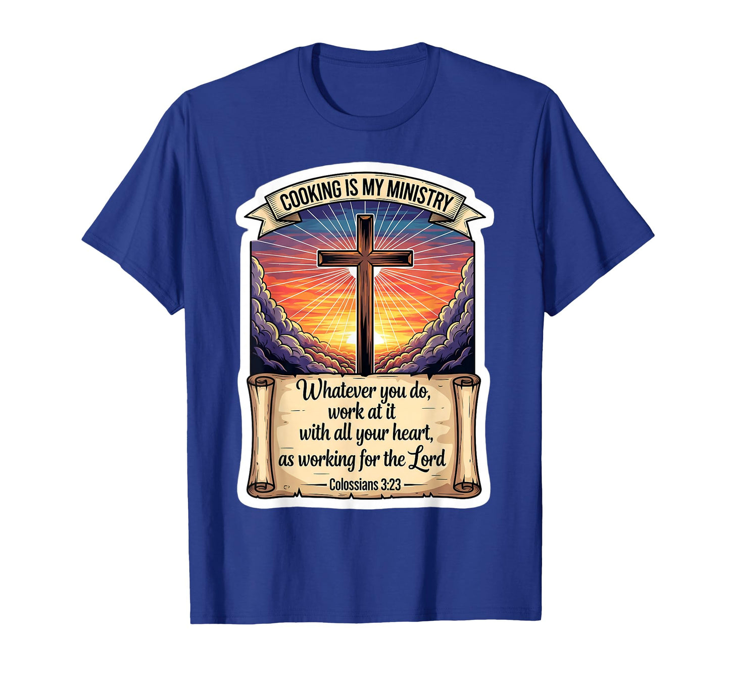 Christian Cook Chef Cooking is My Ministry God Jesus Christ T-Shirt