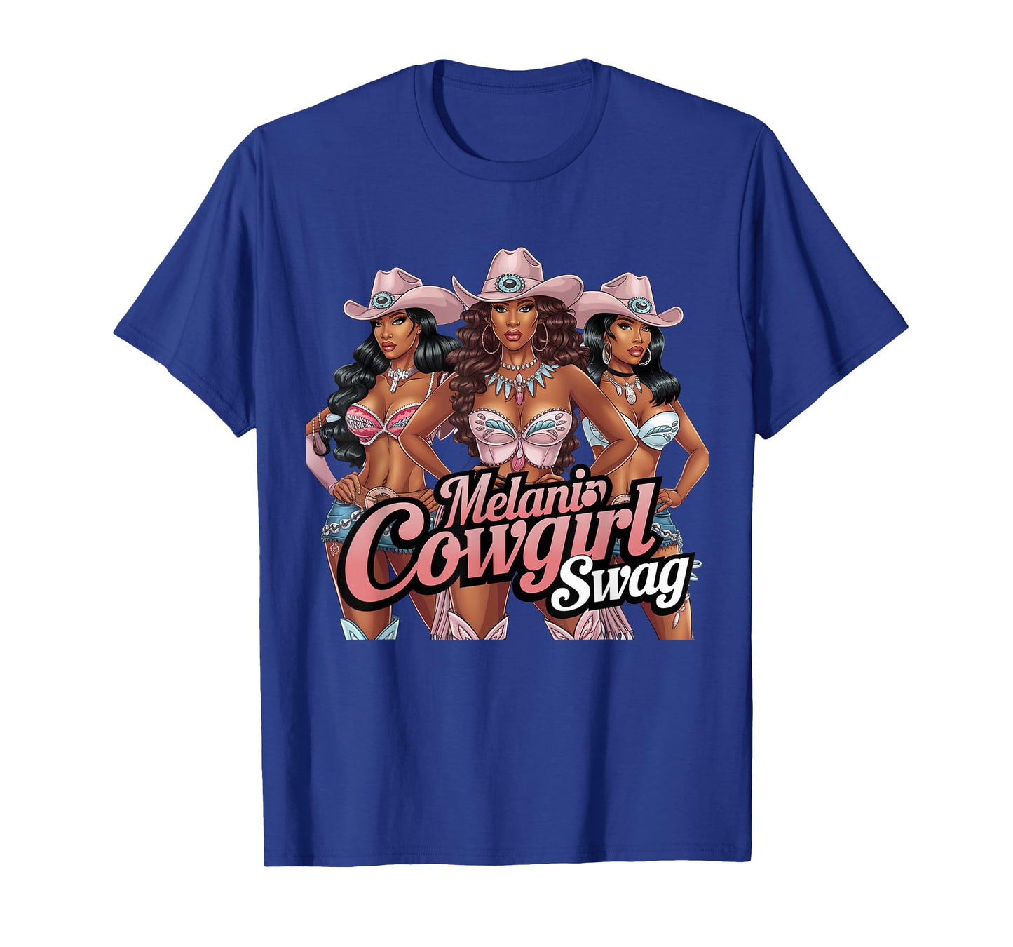 Melanin Cowgirls Swag African Melanin Cowgirl Black History T-Shirt