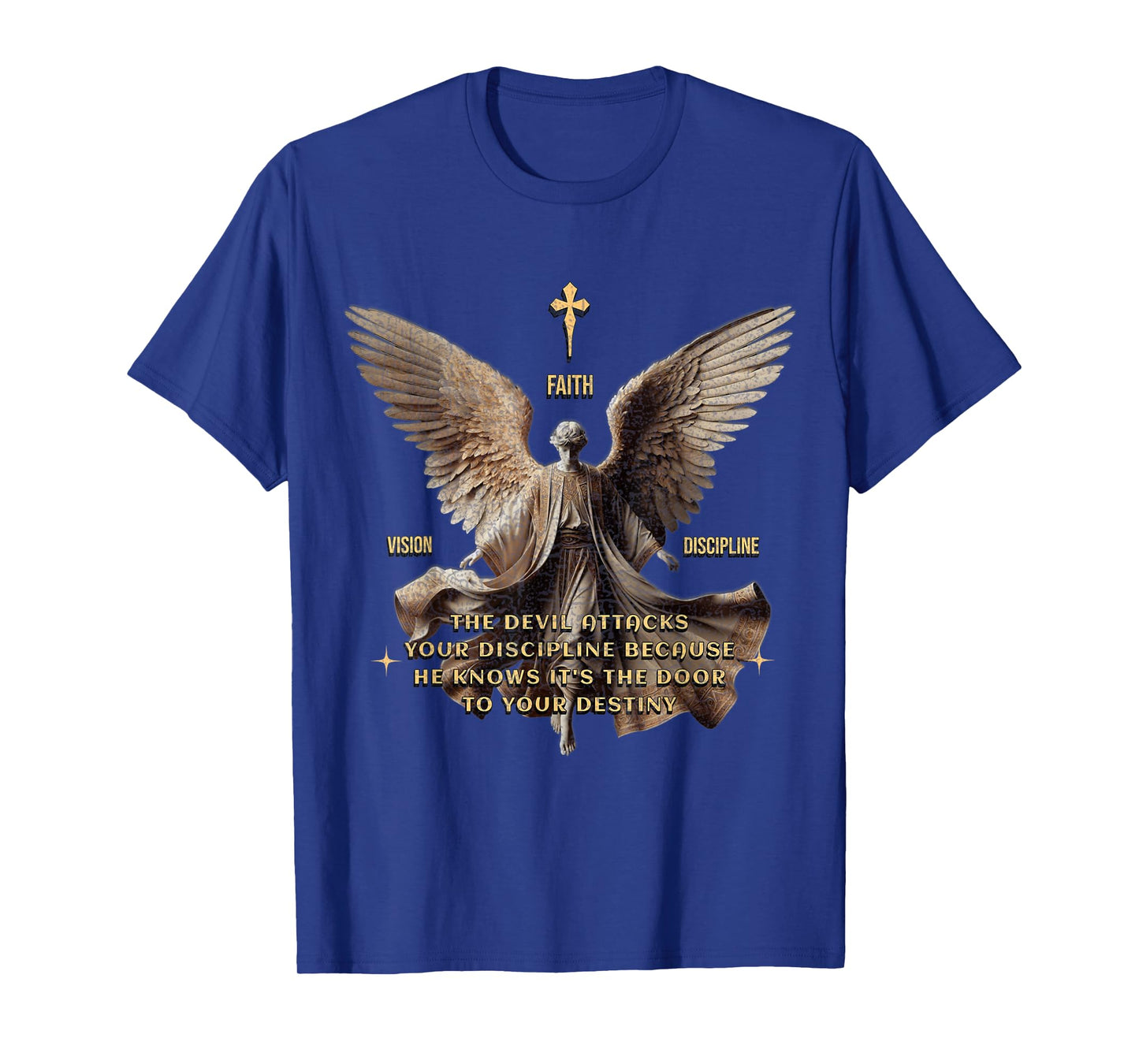 Discipline Inspiration for Christian Motivation Message T-Shirt