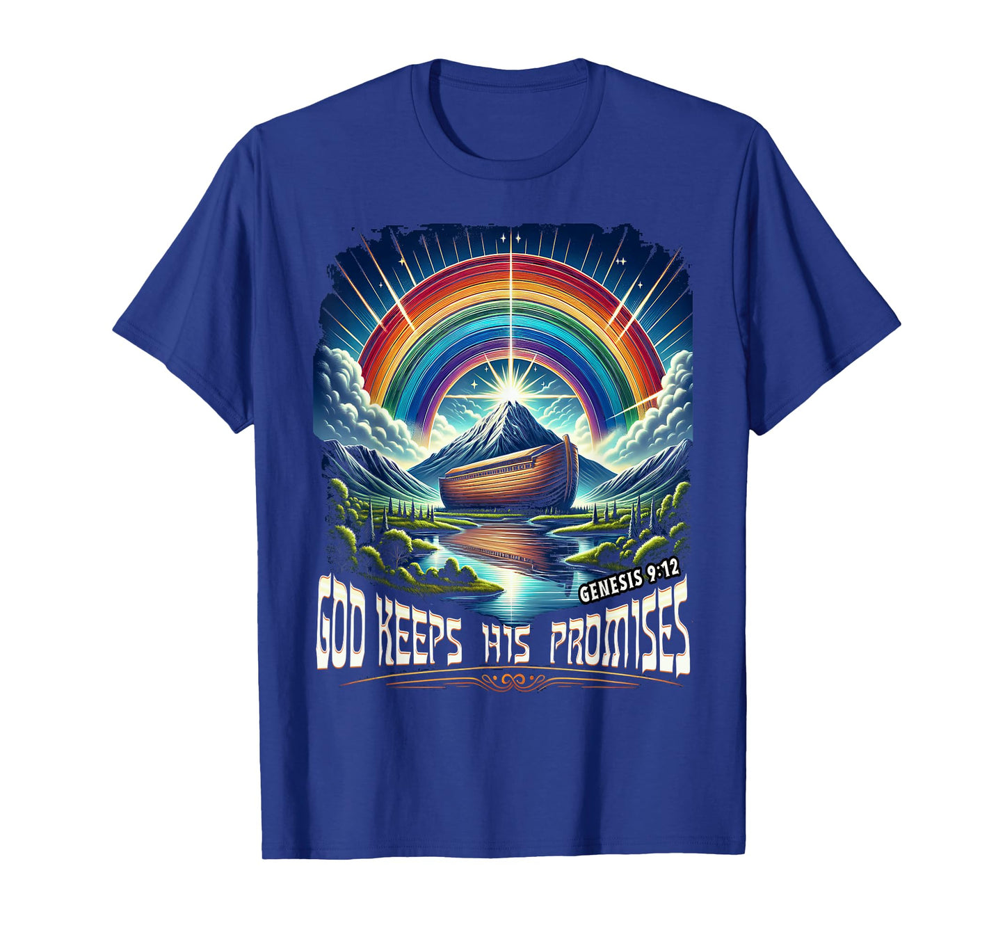 God Keeps His Promises Genesis 9:12 Bible Verse Tee T-Shirt