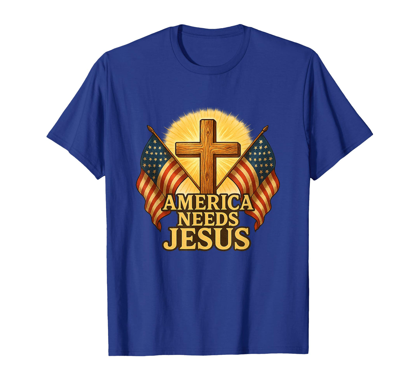 America Needs Jesus Patriotic Christians T-Shirt