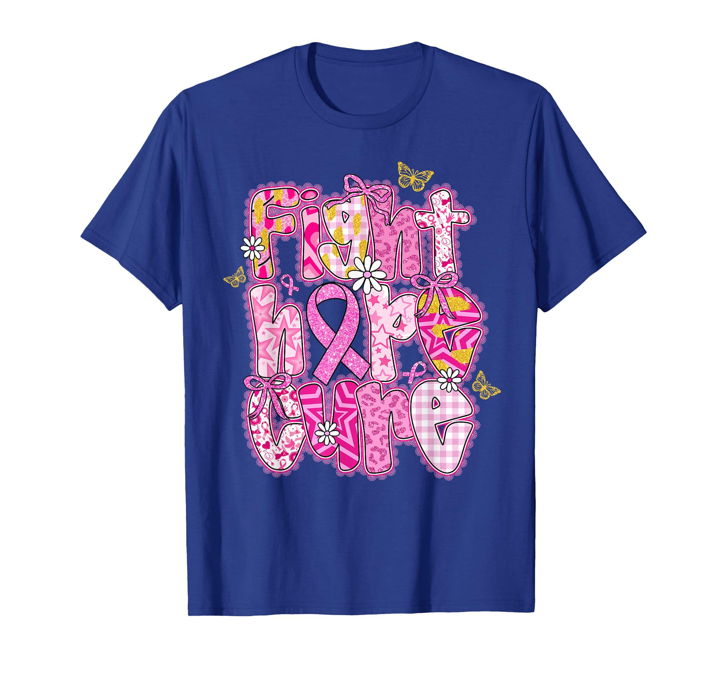 Faith Hope Cure Breast Cancer October We Wear Pink Women T-Shirt