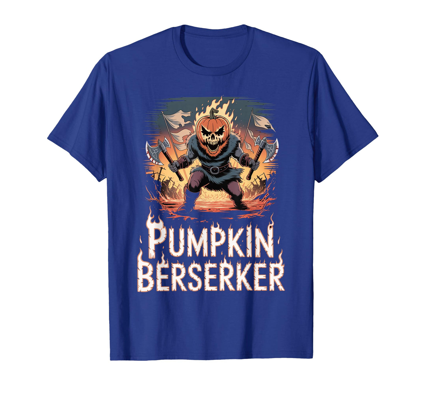 Pumpkin Warrior - Viking Halloween Norse Mythology Berserker T-Shirt