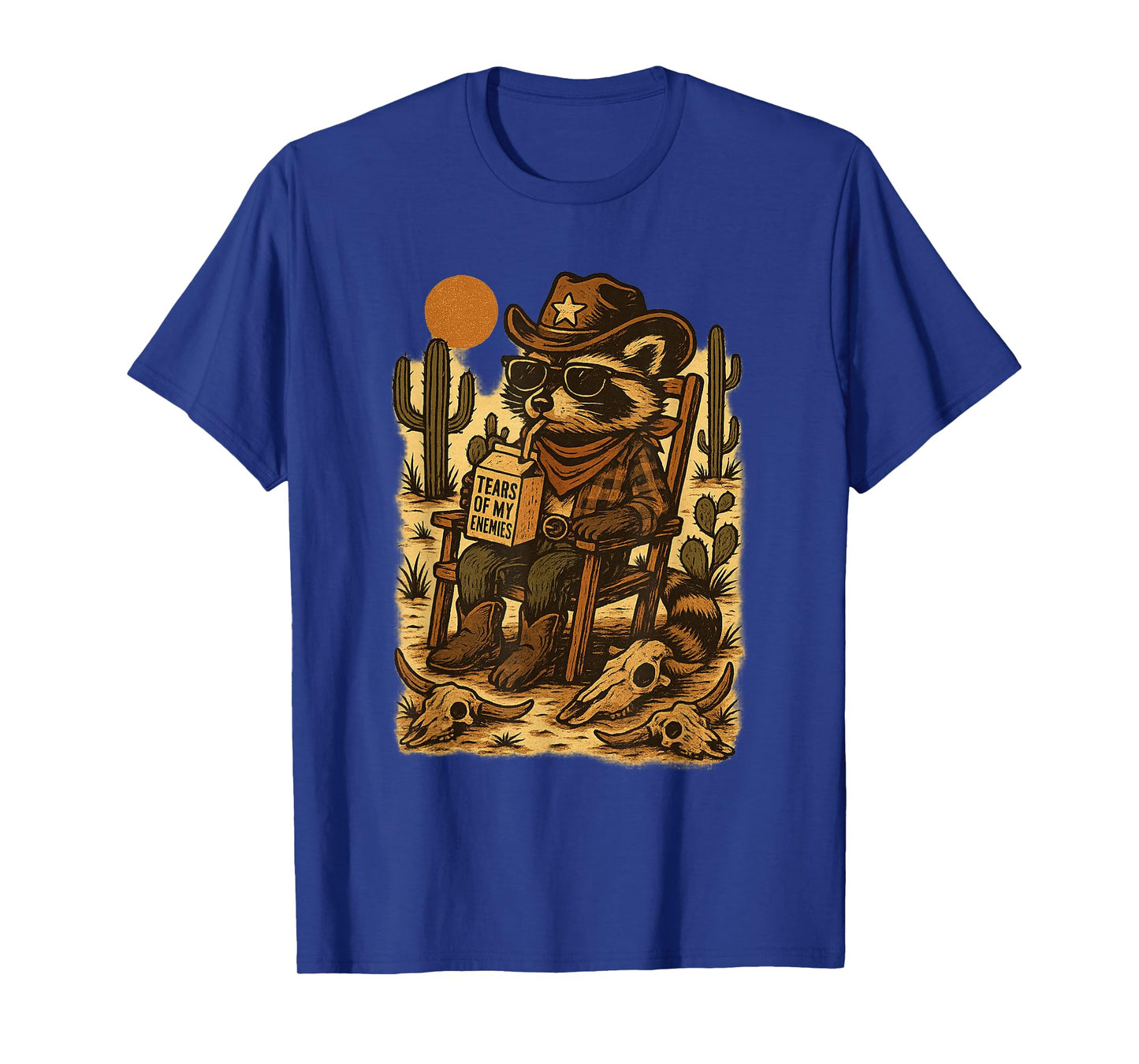 Country Cowboy Raccoon Rodeo Cowgirl Funny Western Texas T-Shirt