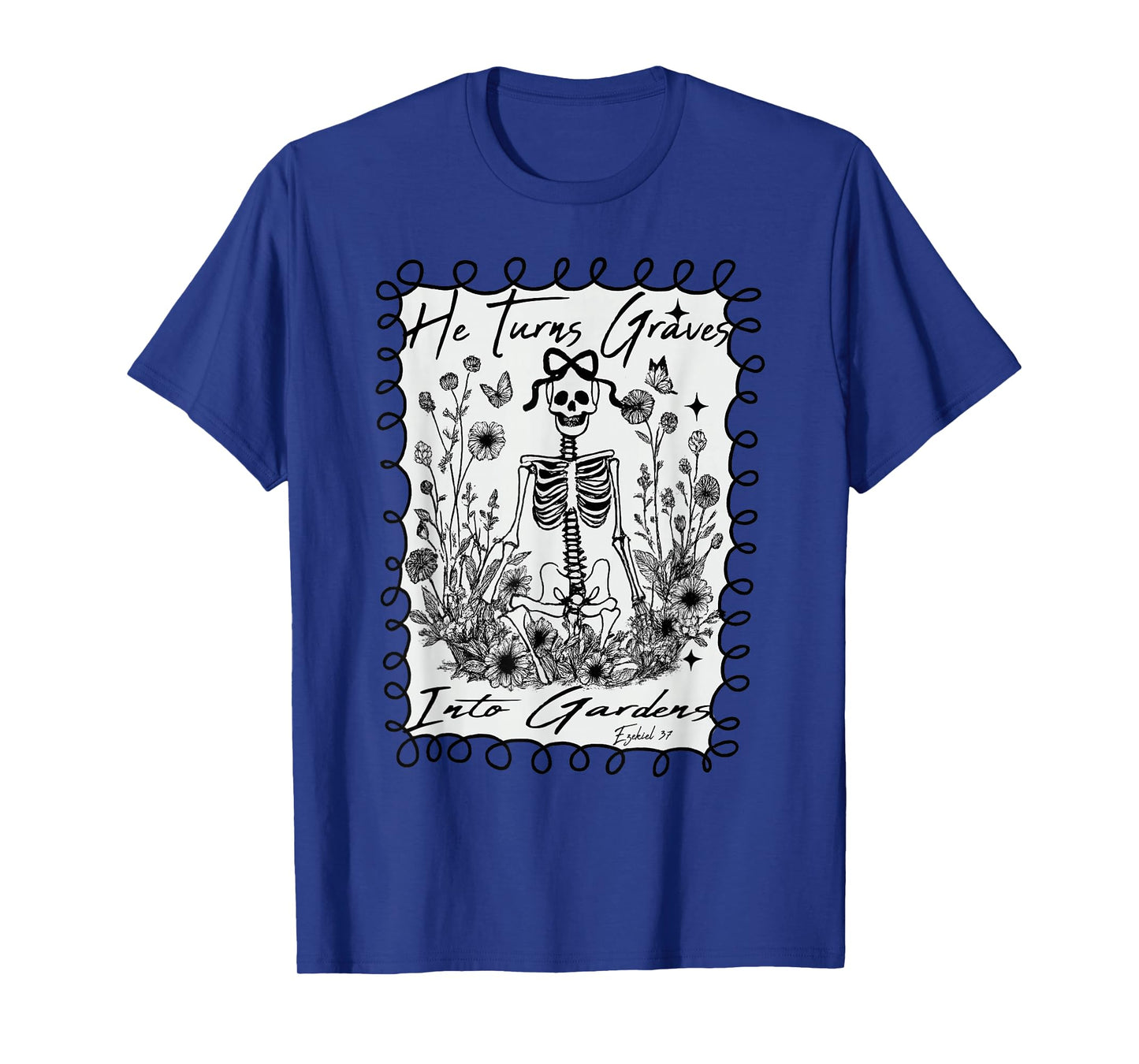 Dry Bones Come to Life Skeleton Bow Christian Halloween T-Shirt