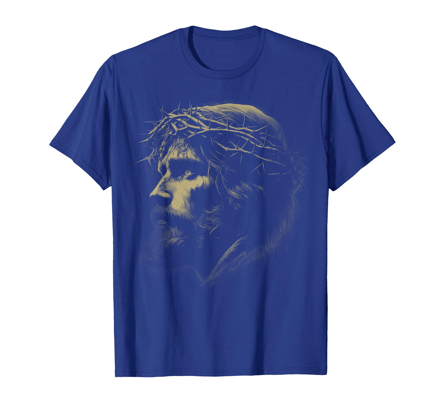 Jesus Christ Face with Crown of Thorns God Bible Vintage T-Shirt