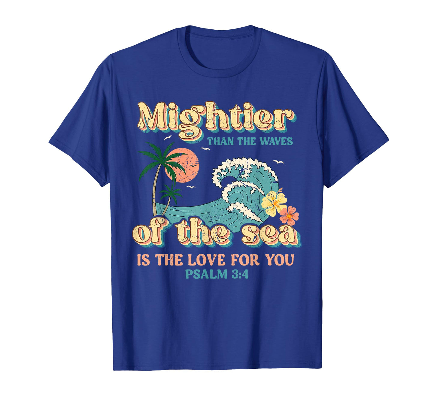 Mightier Than Waves Christian Bible Verse Tee T-Shirt