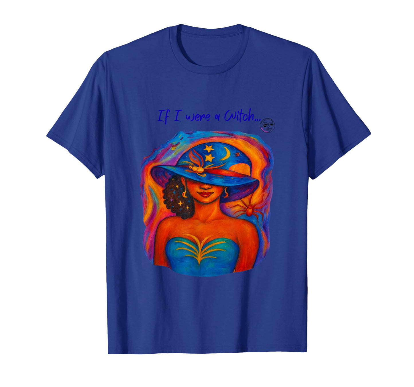 If i were a Witch Design_Magical Black Girl Art tee_Moon tee T-Shirt