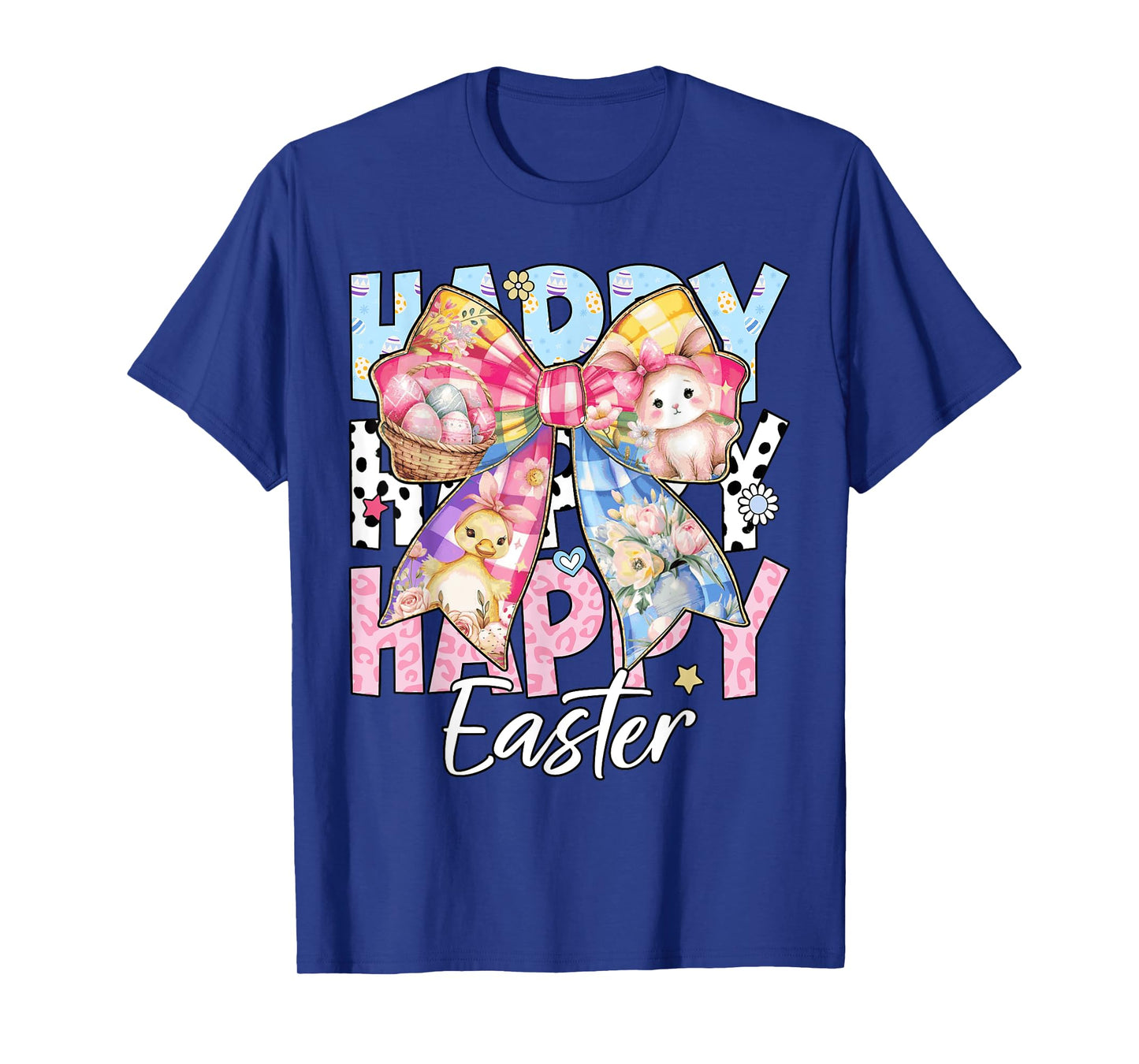 Happy Easter Day Cute Bunny Coquette Bow Easter Day Women T-Shirt