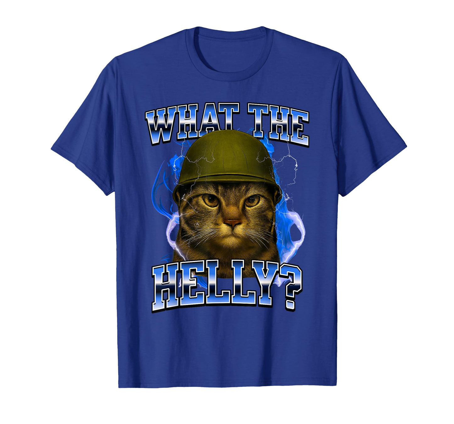 What The Helly Ironic Meme Cat Brainrot Quote Gen Z Alpha T-Shirt for Men Women Kids