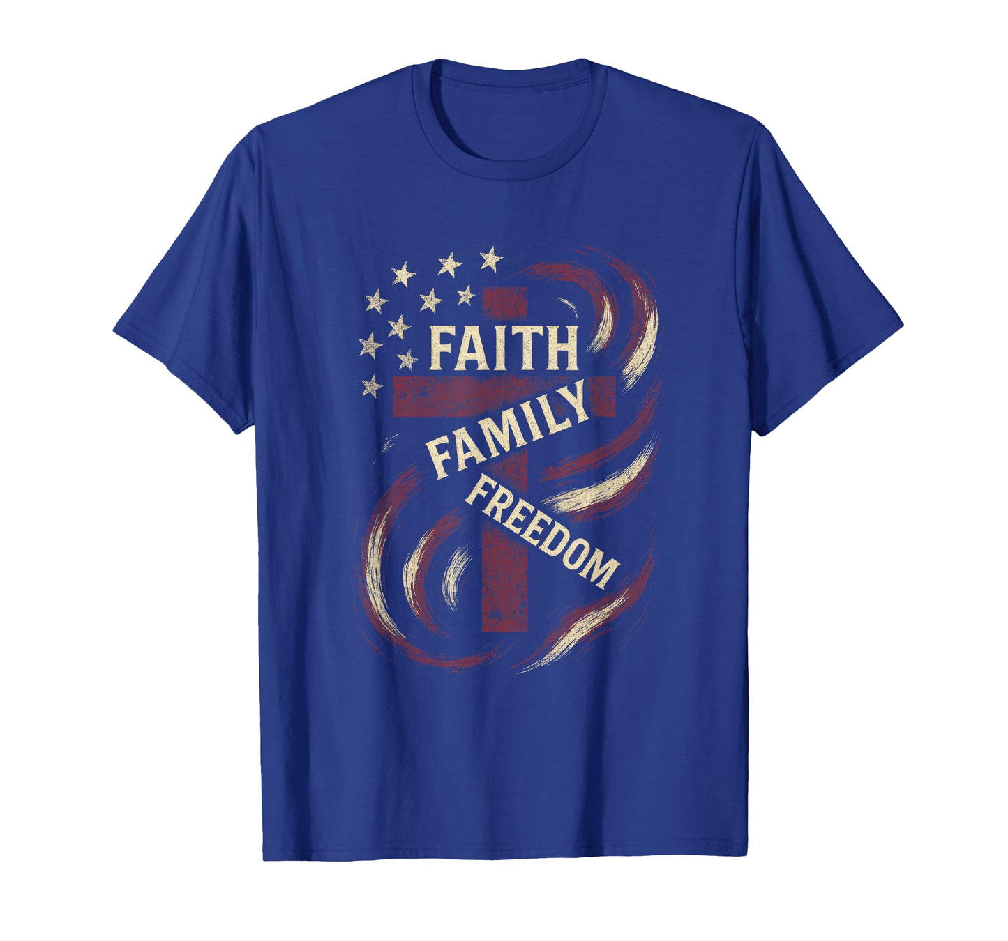 Faith Family Freedom - Patriotic Christian USA T-Shirt