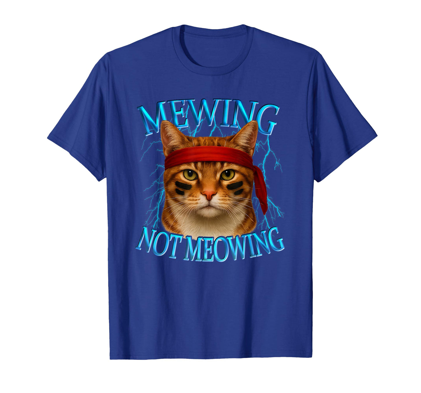 Orange Tabby Cat Meme Internet Sarcastic Mewing Not Meowing T-Shirt