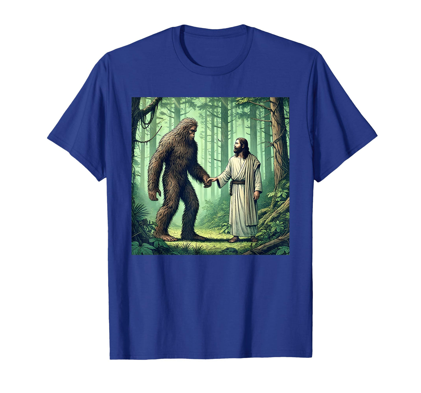 Jesus Bigfoot Sasquatch Christian Faith Bible Verse Baptisms T-Shirt
