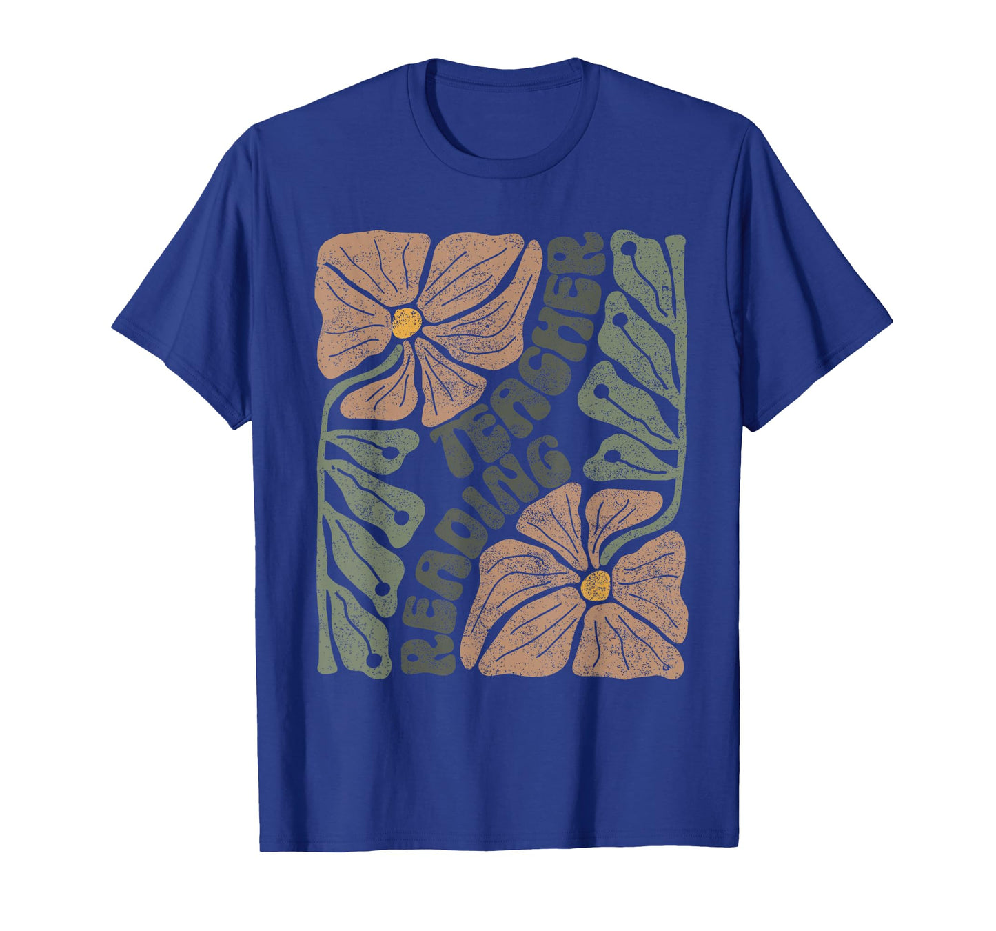 Boho Floral Reading Teacher Retro Reading Specialist Wildfl T-Shirt