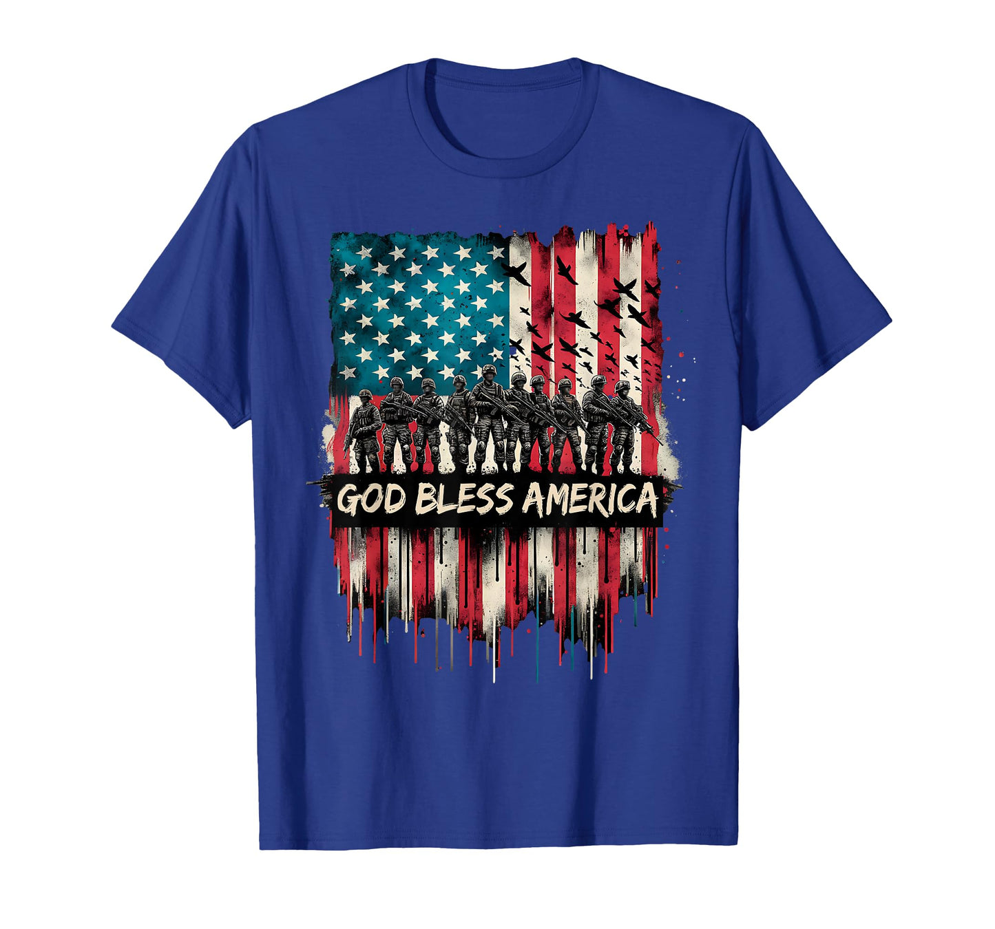 God Bless America USA Flag 4th of July Patriotic T-Shirt