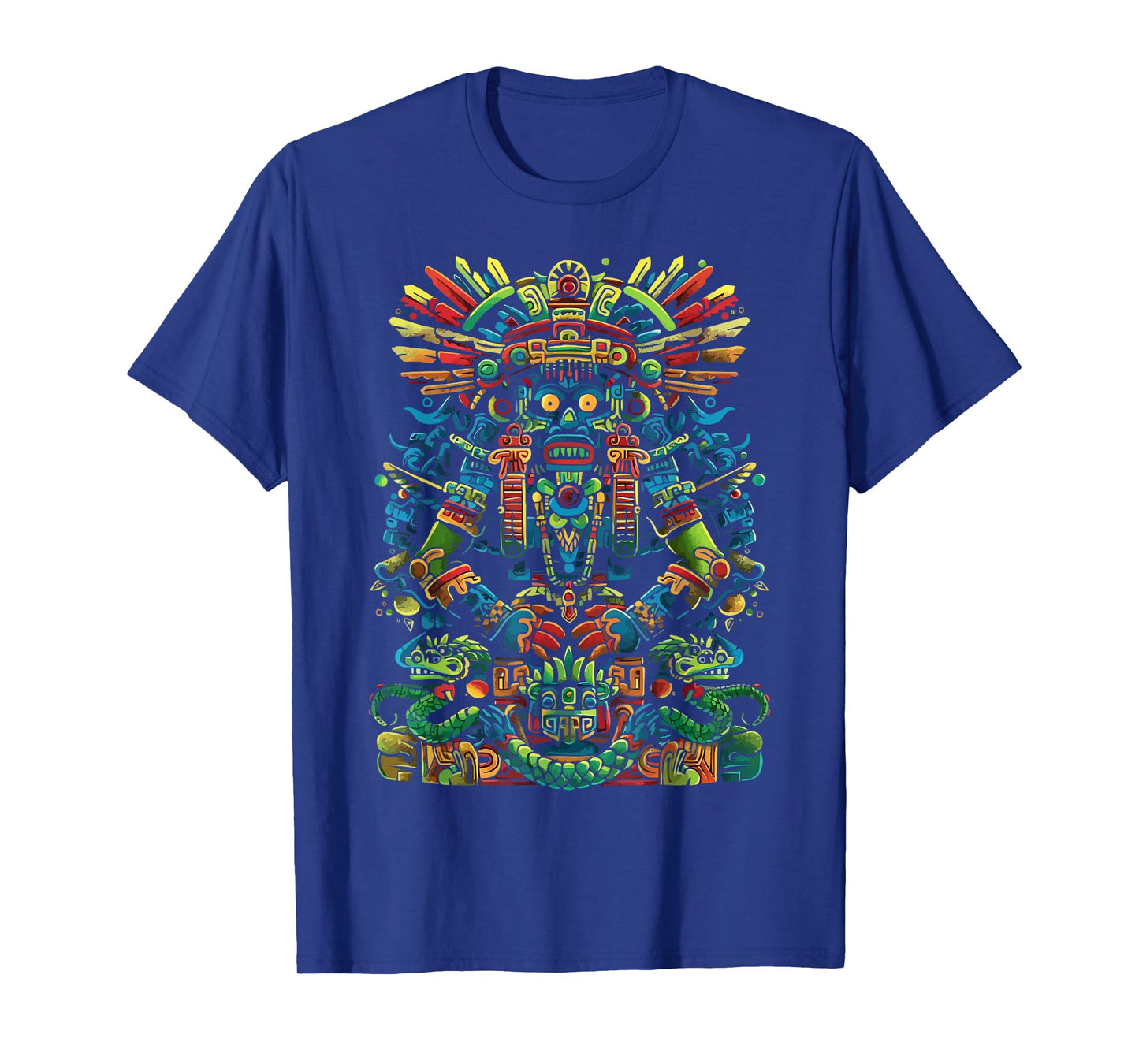 Aztec God Aztec Culture Mayan Indigenous Tlaloc Statue T-Shirt