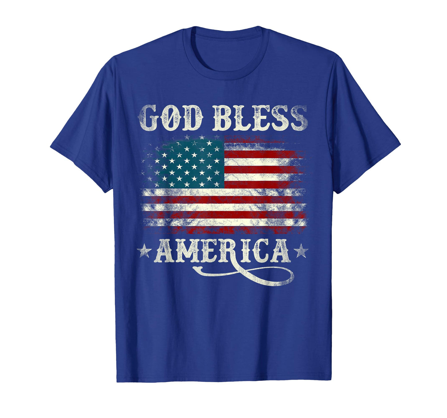 God Bless America USA Flag 4th of July Patriotic Men Women T-Shirt
