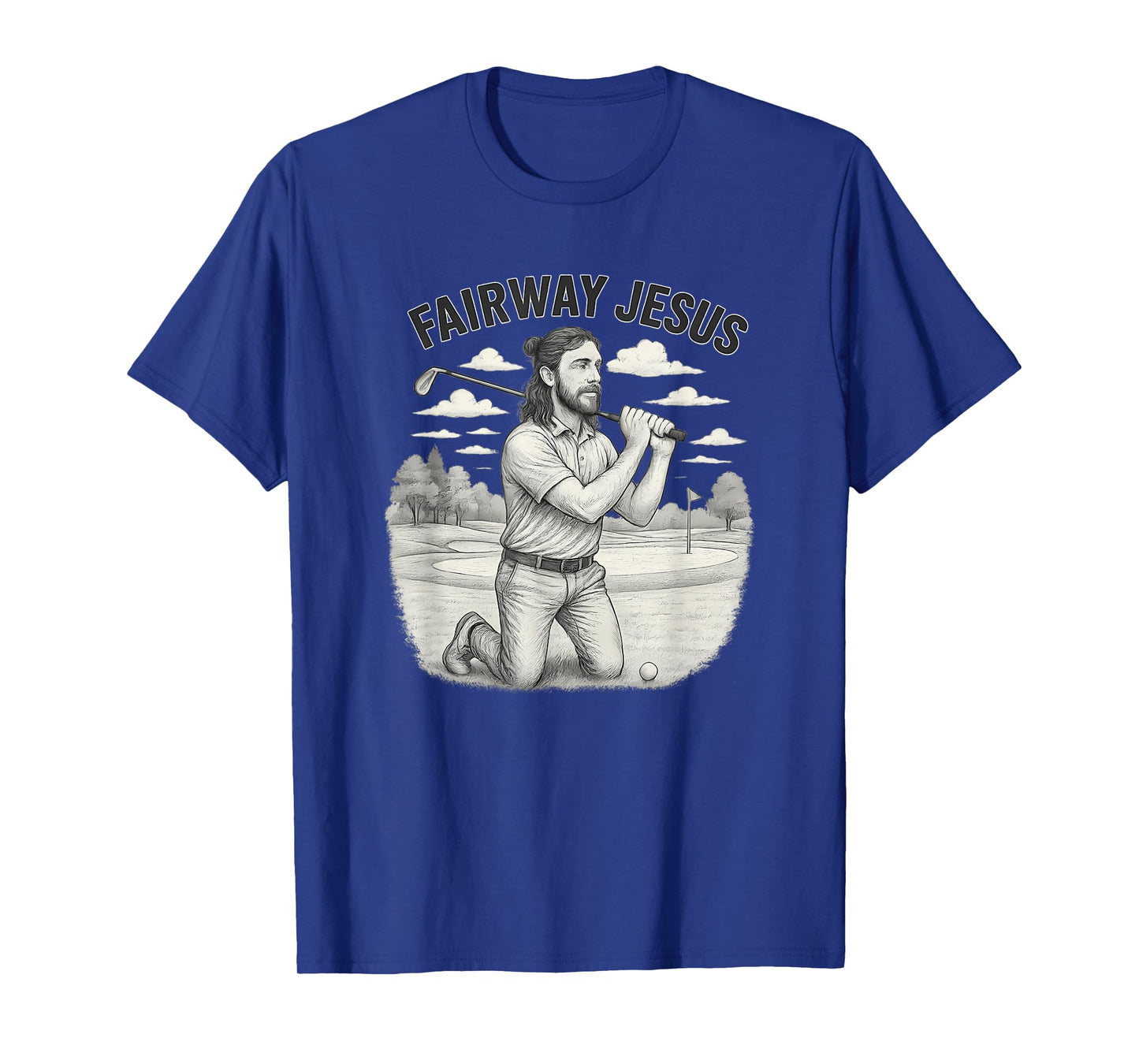 Vintage Fairway of Jesus Christian Golfer Jesus Sport Tee T-Shirt
