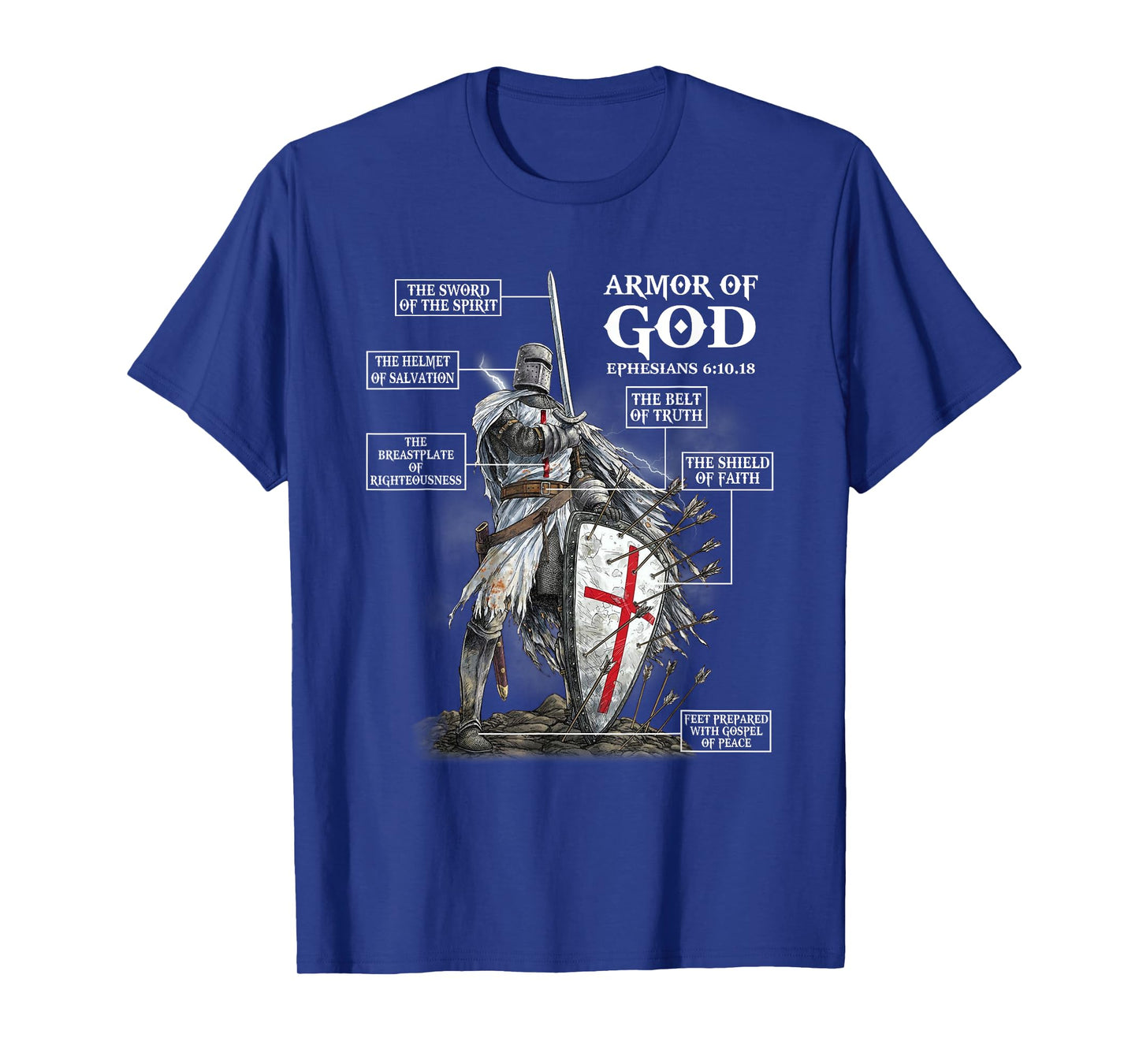 Anatomy of A Knight Templar Funny Christian Warrior Of God T-Shirt