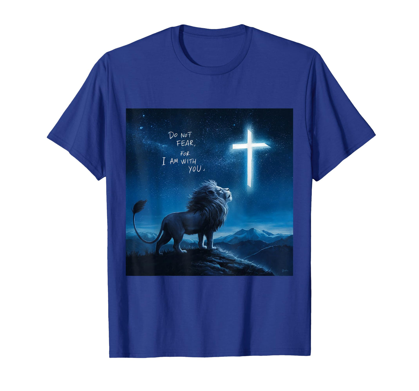 Christian Religious Bible Verse Sayings Lion Fear Scripture T-Shirt