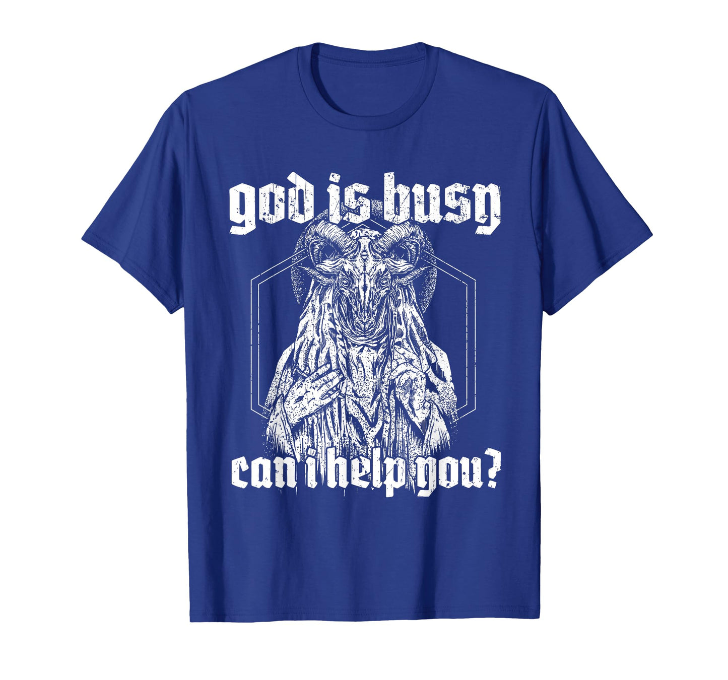 God Is Busy Can I Help You Baphomet T-Shirt