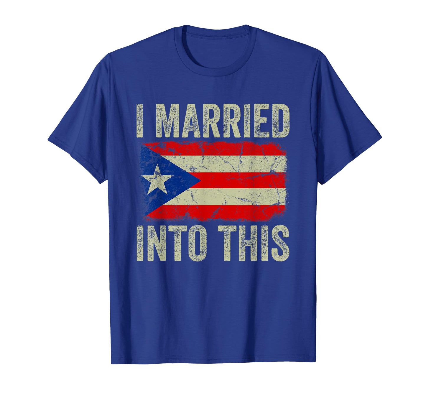 I Married Into This Puerto Rican Funny In Law Wedding Photo T-Shirt