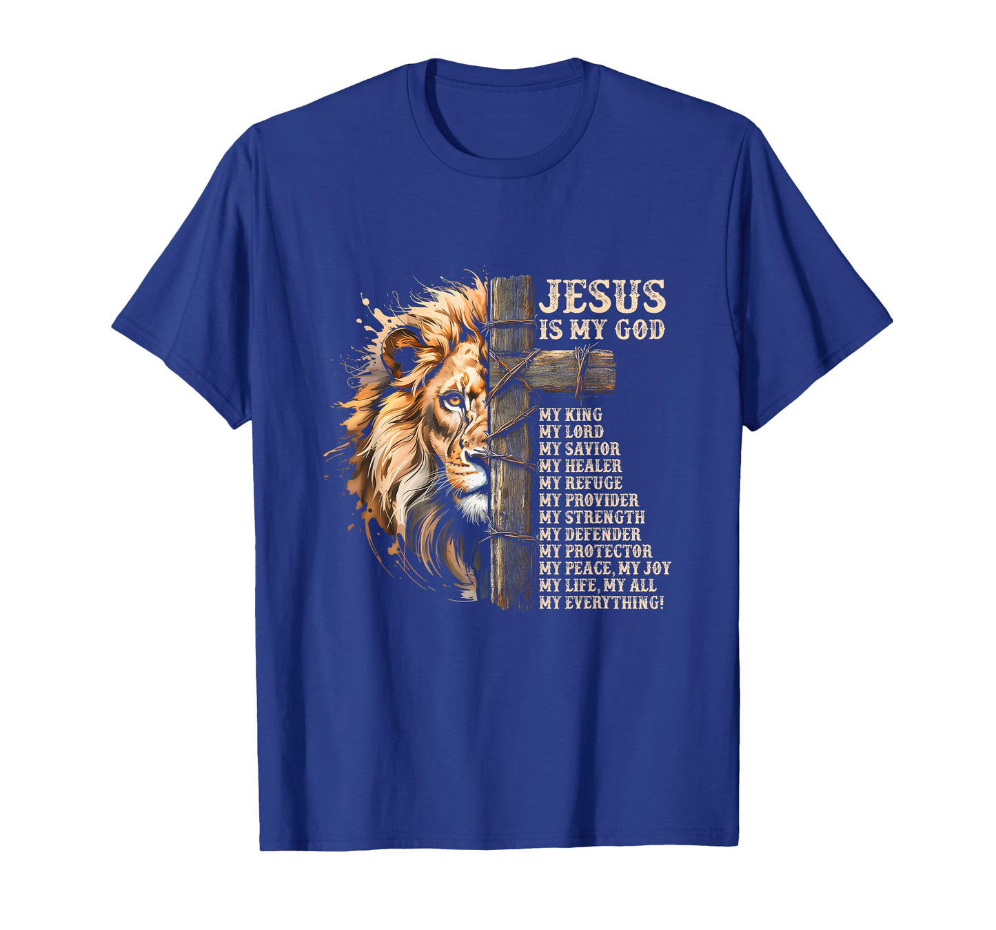 Lion of Judah Faith in Christ Inspirational Christian Bible T-Shirt