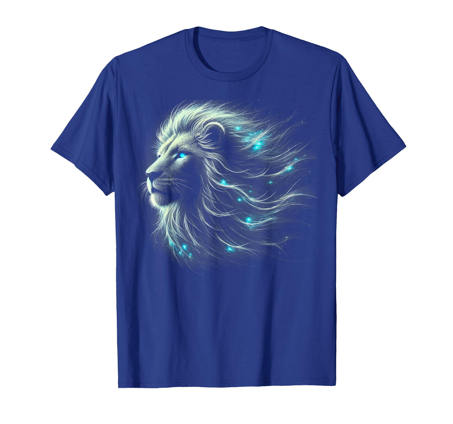 Lion Artwork - Blue Eyes Zoo Animal Lion Men Women T-Shirt
