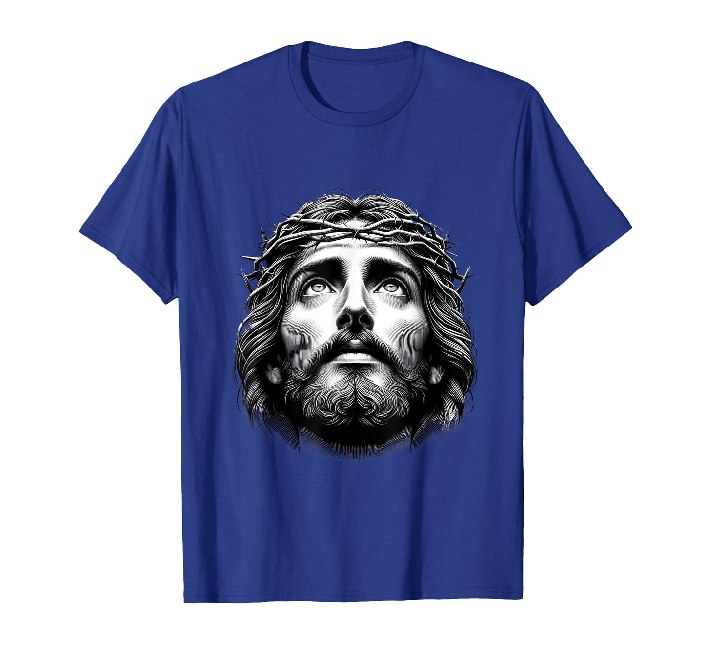 Jesus Christ Face With Crown Of Thorn God Bible Christian T-Shirt