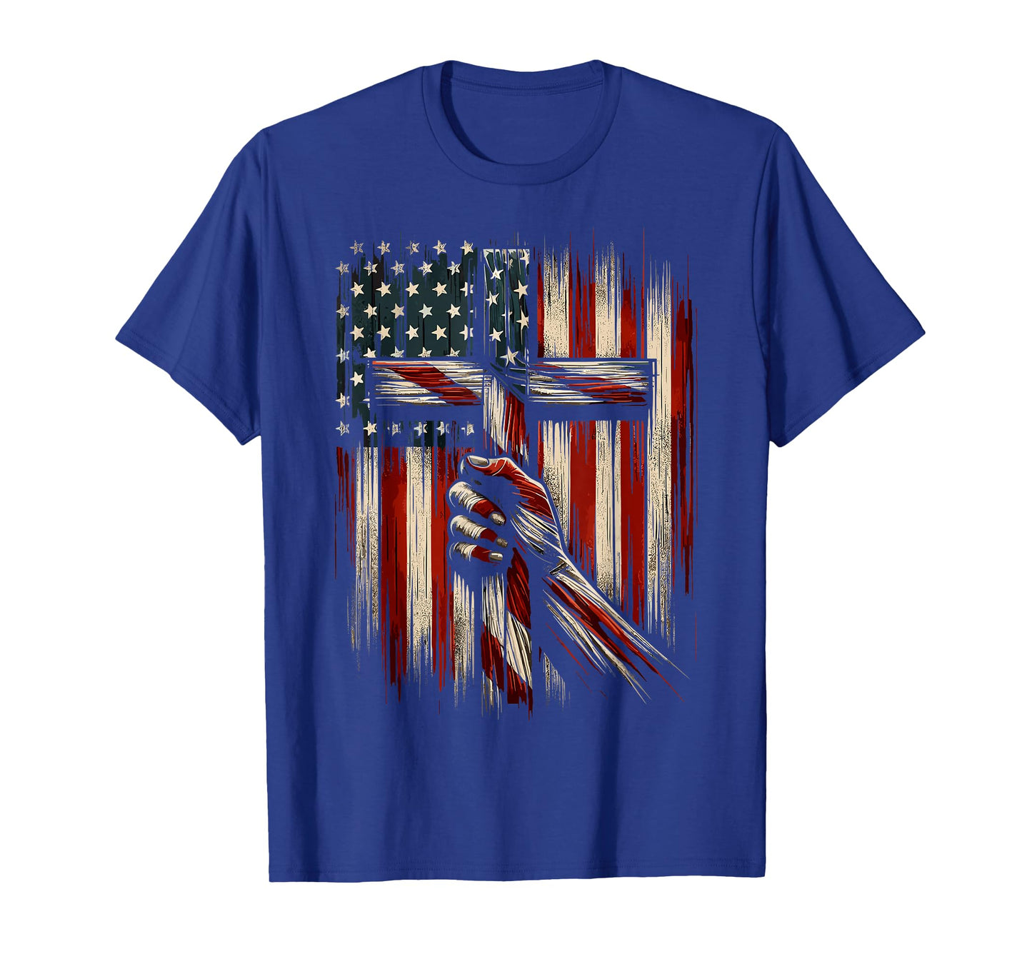Christian Cross American Flag T-Shirt