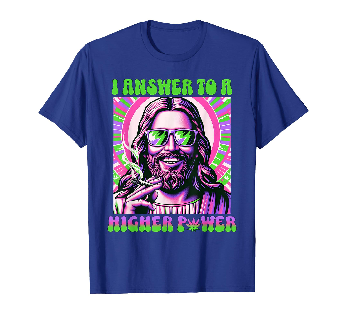 Weed Smoking Dope Jesus - Funny Happy 420 T-Shirt