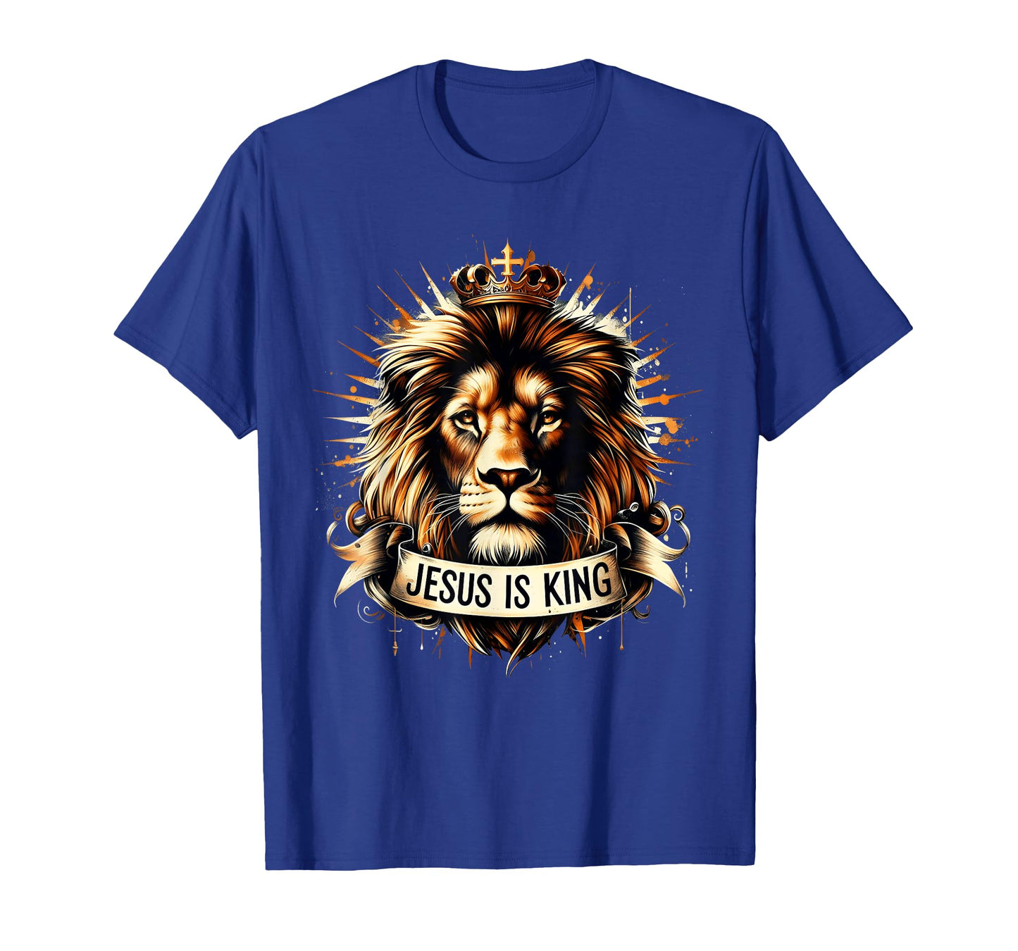 Jesus Is King Christian Lion Bible Scripture Jesus Believer T-Shirt