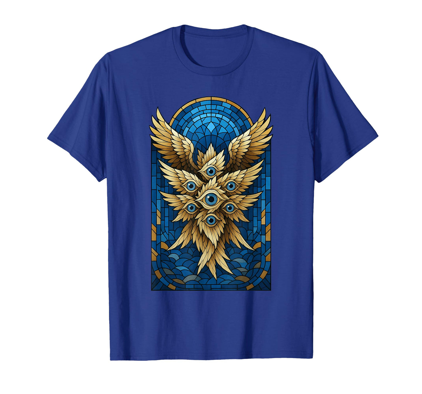 Stained Glass Biblically Accurate Angel Seraphim T-Shirt
