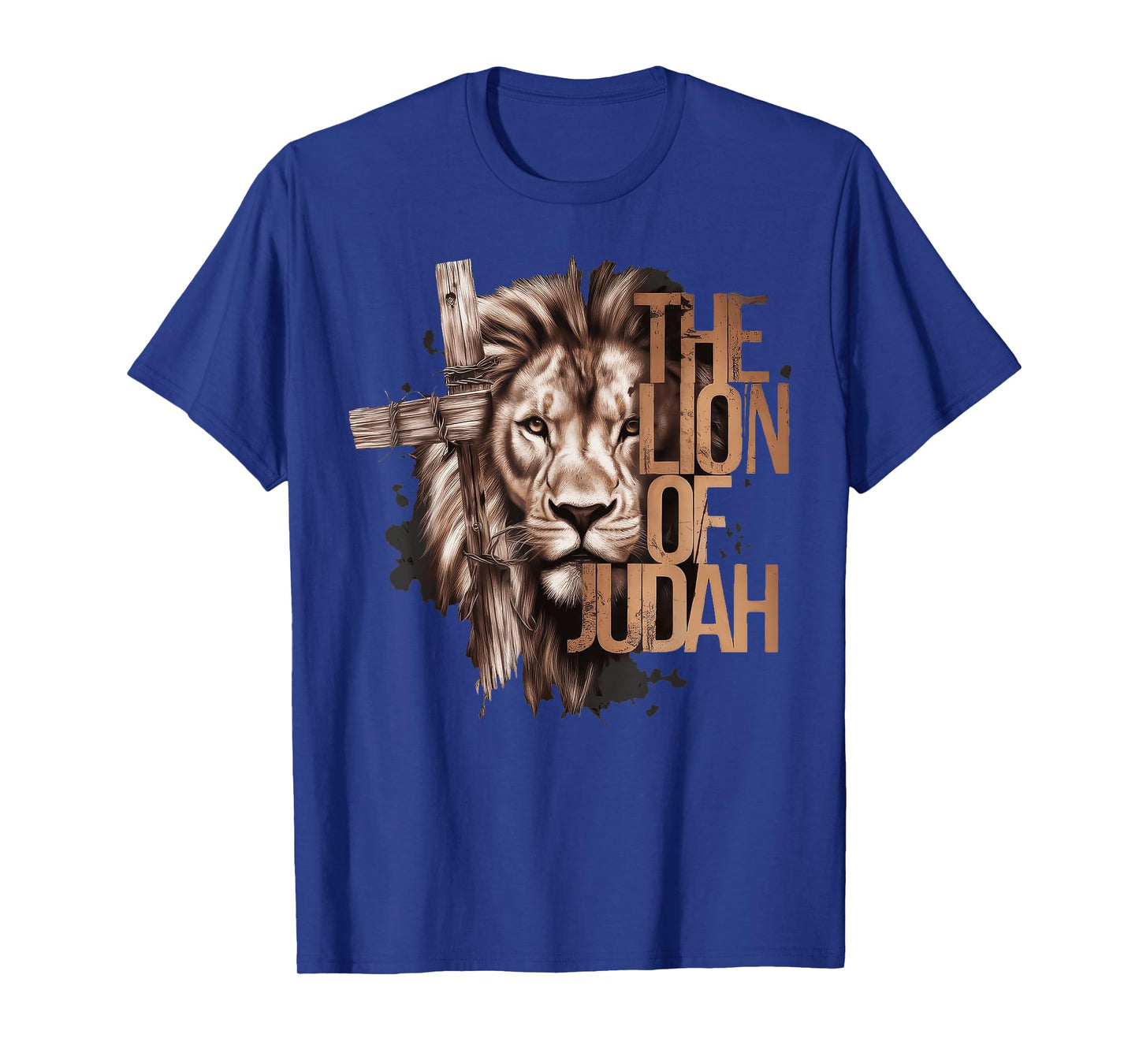King Jesus Lion of Judah Christian Cross Faith T-Shirt
