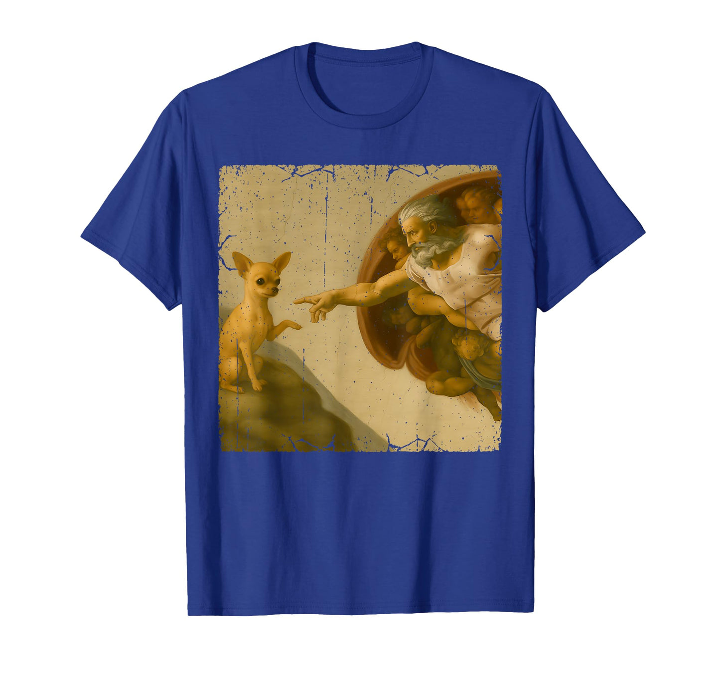 Chihuahua God Creation of Adam Meme Funny Memes T-Shirt