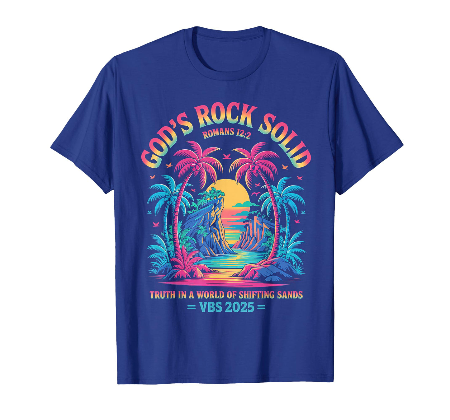 God's Rock Solid Breaker Rock Beach VBS 2025 Christian T-Shirt