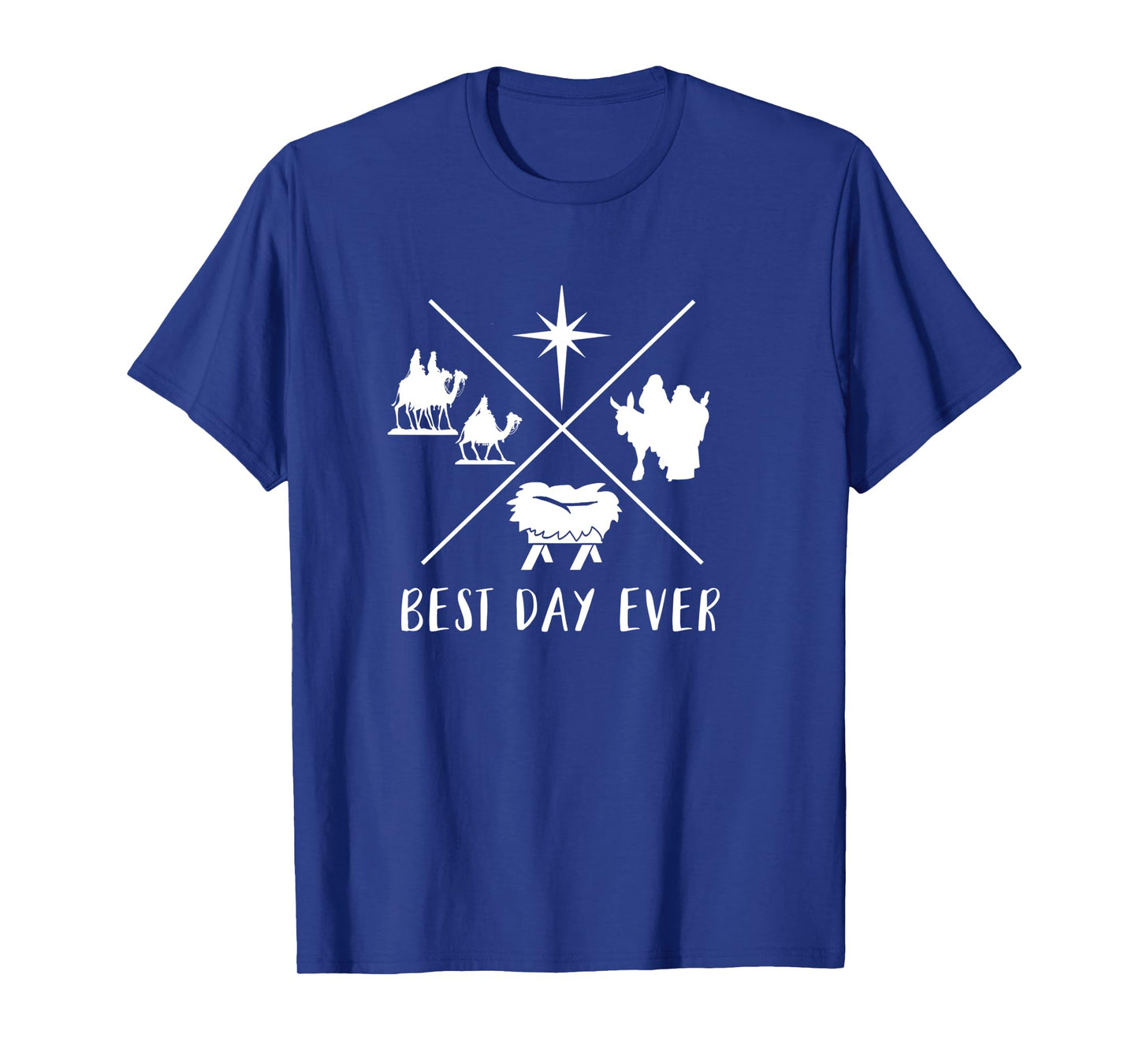Modern Nativity Scene Best Day Ever Christmas T-Shirt