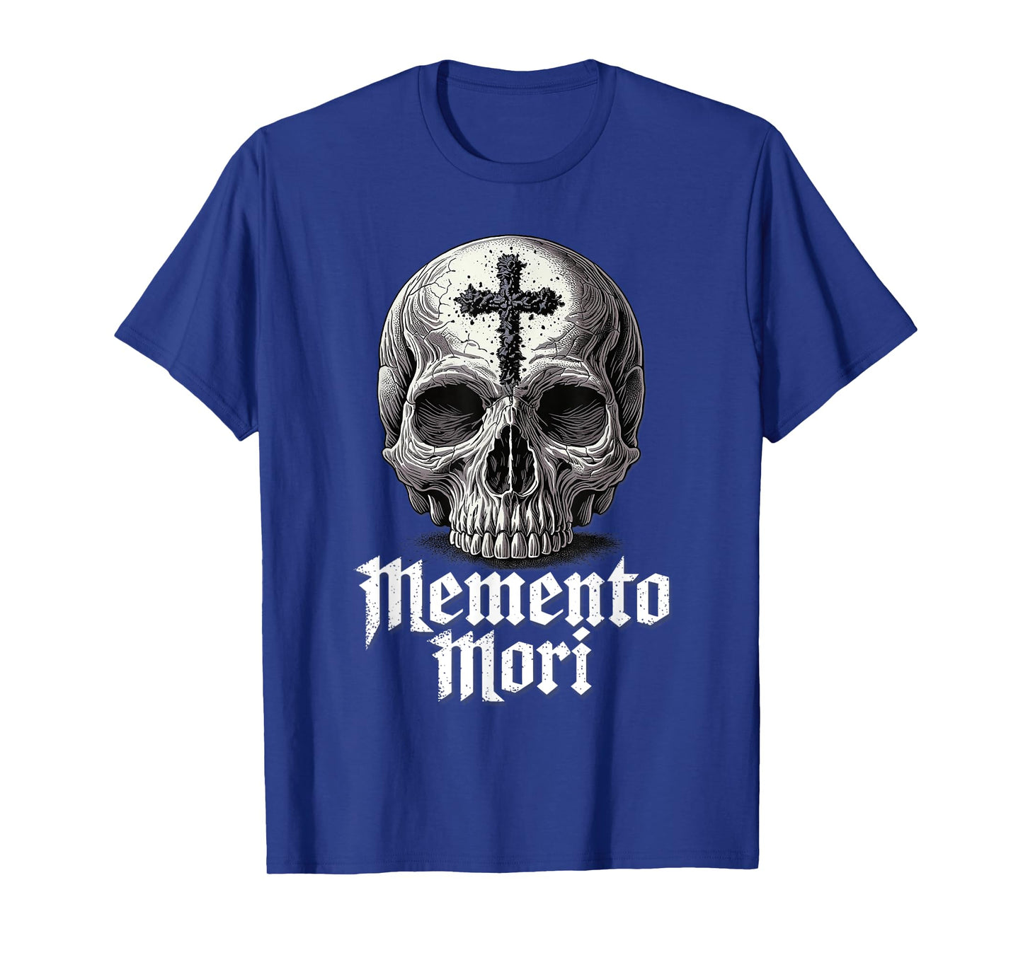 Memento Mori Catholic Crucifix Traditional Latin Mass Skull T-Shirt