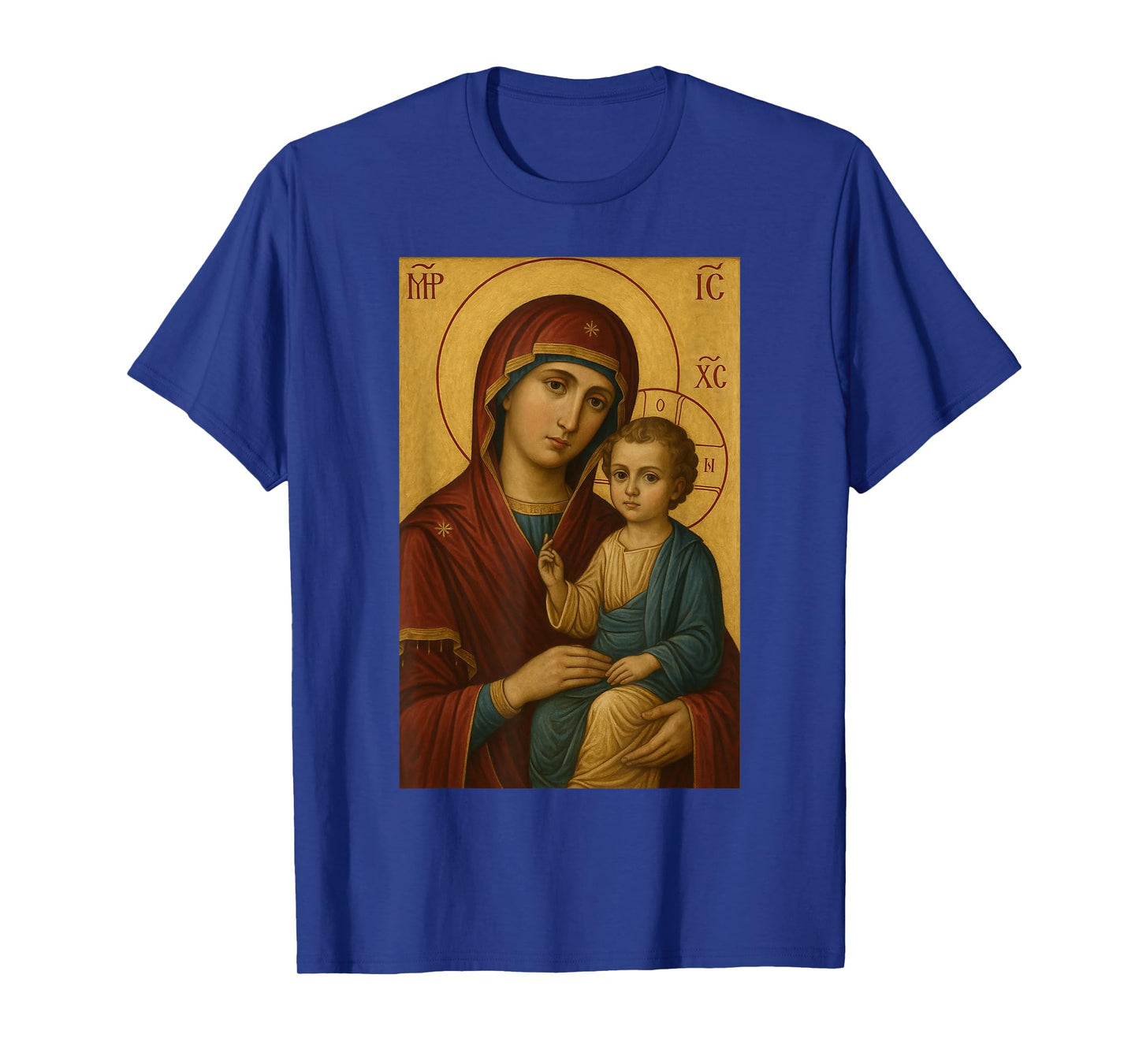 Orthodox Theotokos Icon - Mary with Jesus Christ Child T-Shirt
