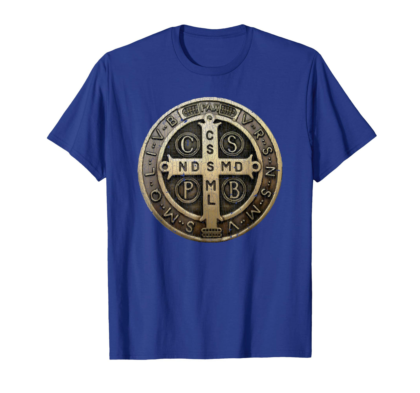 Vintage Retro St. Benedict Medal Saint Benedict Cross Cathol T-Shirt