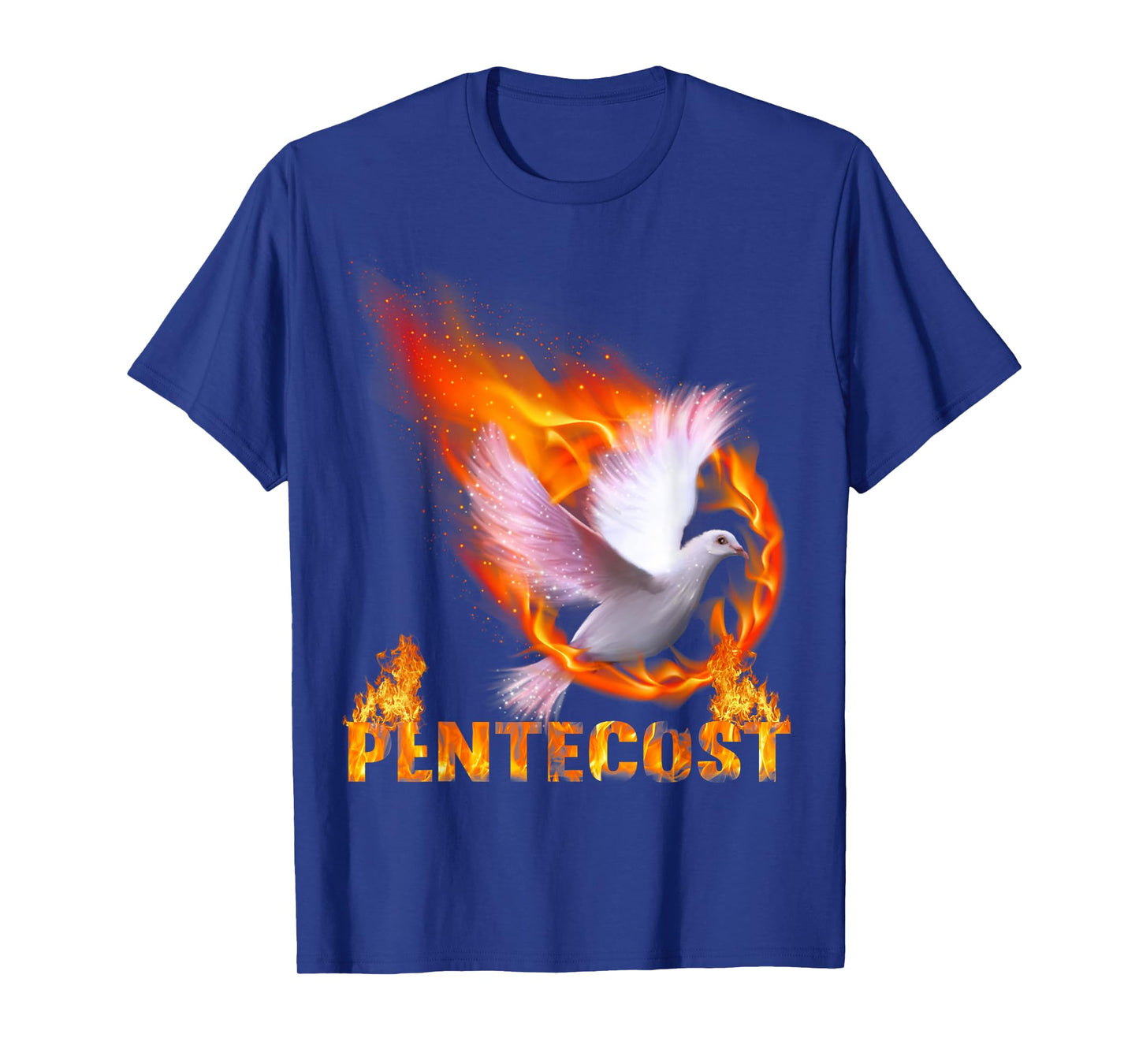 Pentecost Doves Fire Flame Holy Spirit Catholic T-Shirt