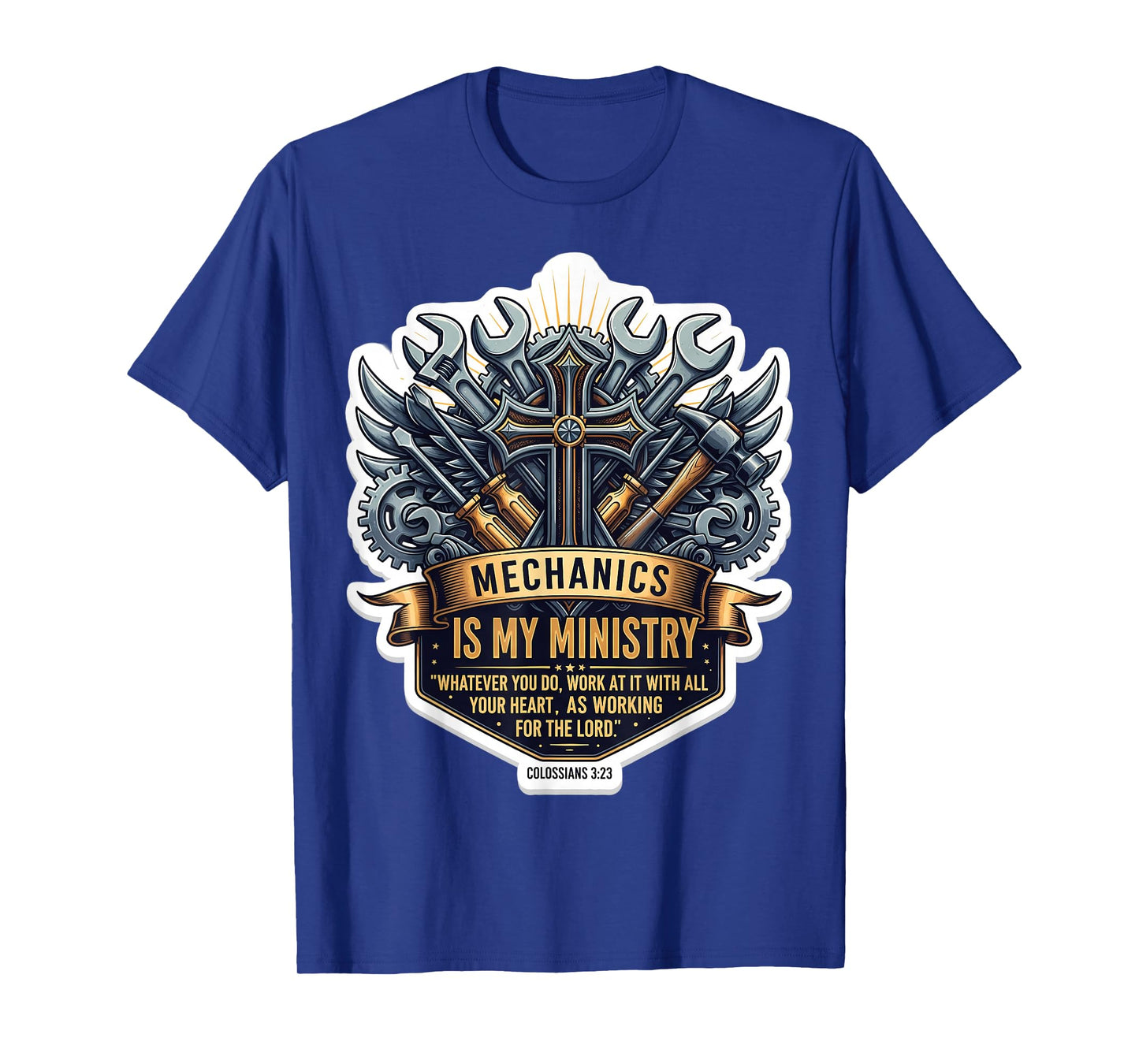 Christian Mechanic Mechanics is My Ministry Bible Verse God T-Shirt