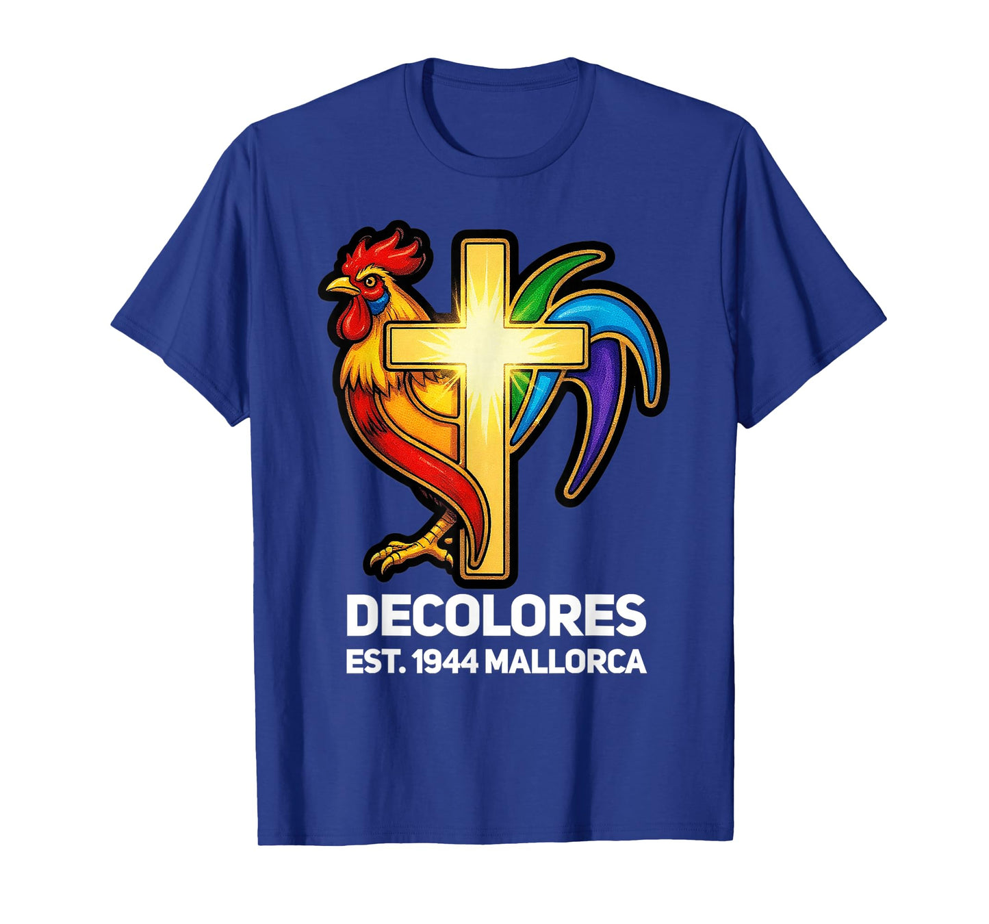 DeColores Cursillo Rainbow Rooster Catholic T-Shirt