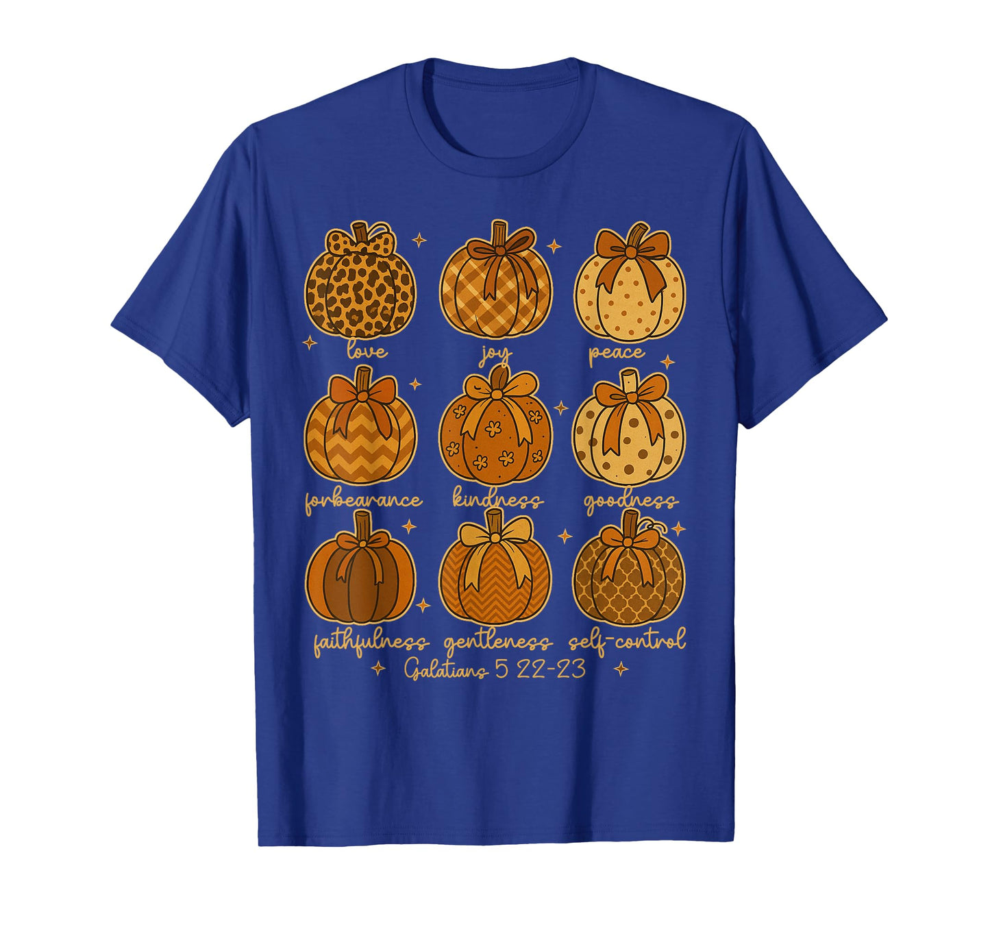 Fruits Of The Spirit Galatians 5:22 - 23 Christian Pumpkin T-Shirt